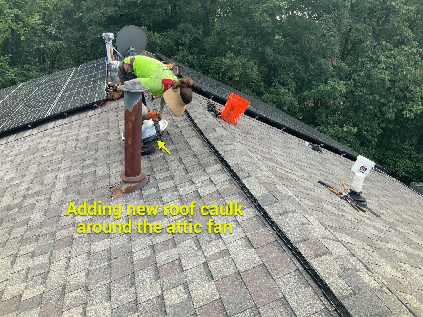 Residential Roofing Installation using Landmark Shingles Color Weatherwood by Alpha Design Services