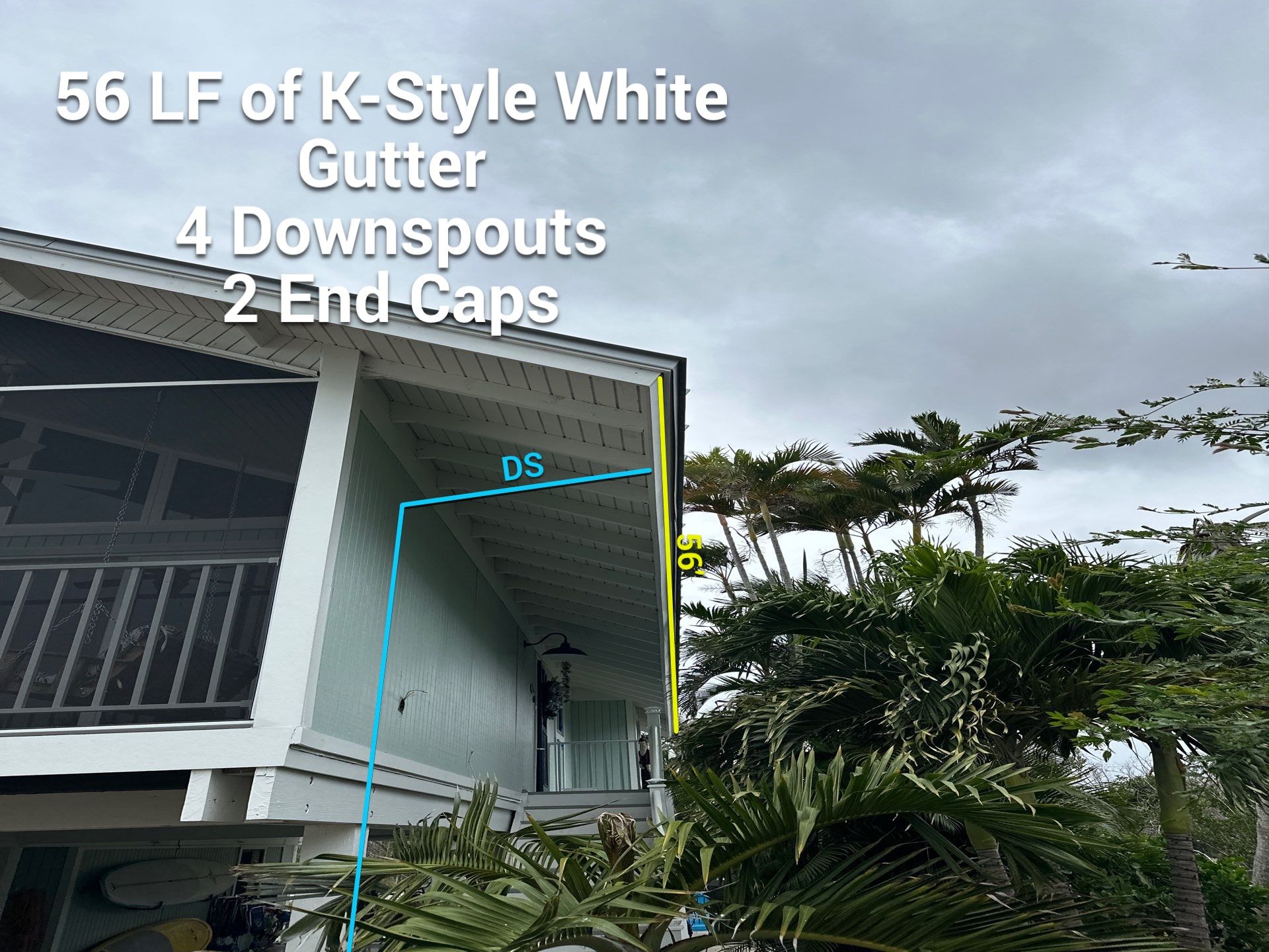 7-Inch K-Stile Seamless Gutters for Coastal Properties in Sanibel FL by Gutter Professors