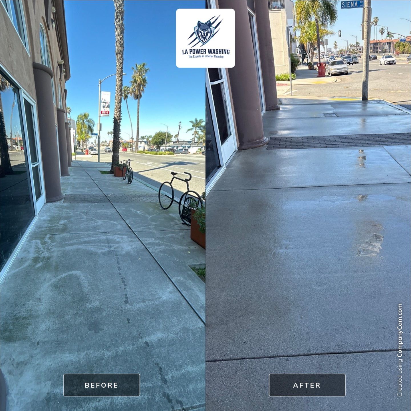Commercial Sidewalk Pressure Washing In Naples, Long Beach, CA by La Power Washing Inc