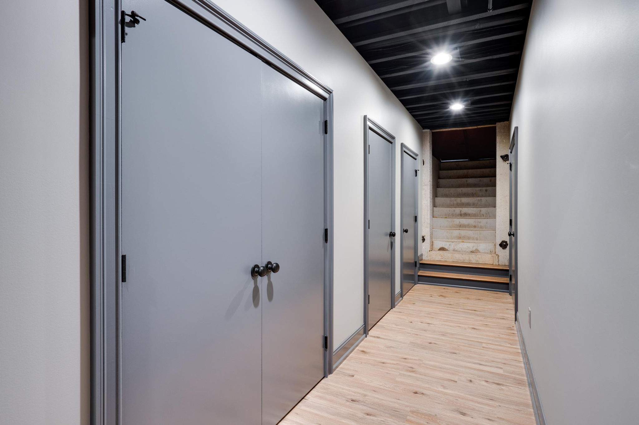 Basement Remodel using Open Ceiling at the Murphy's by MCL Carpentry and Construction