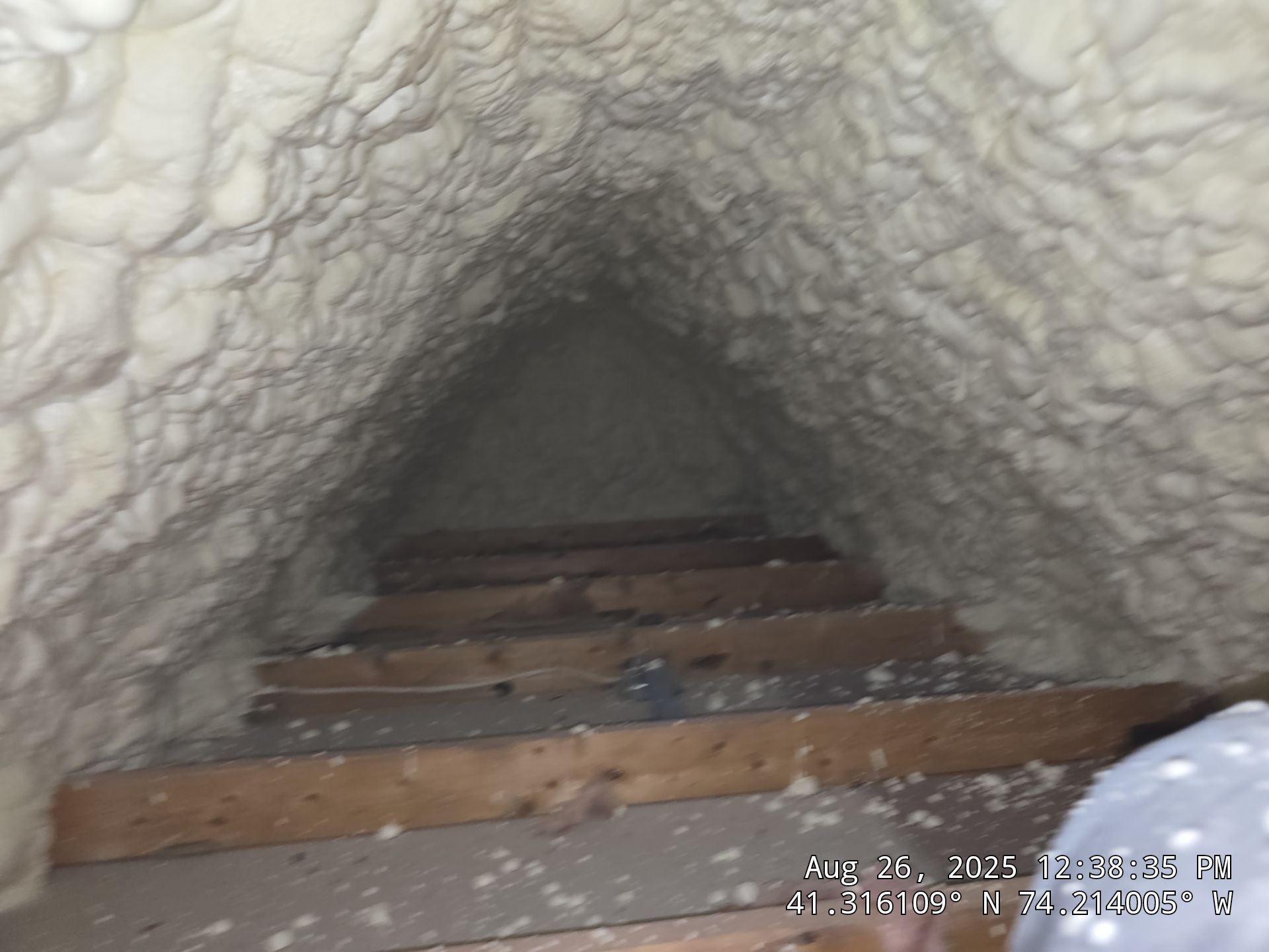 Attic Insulation using open cell spray foam by NYS Foam & Energy