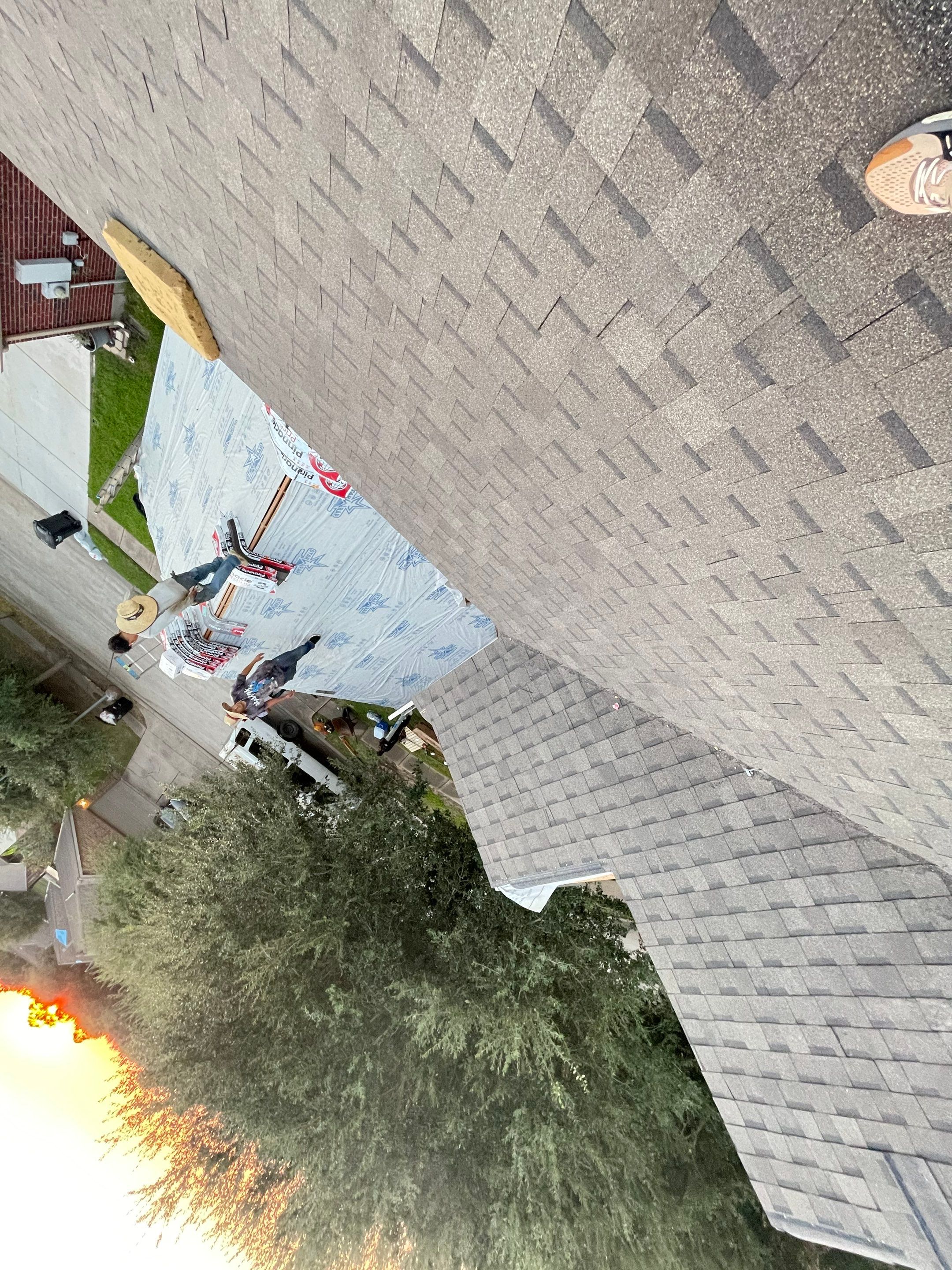 Residential Roofing Installation using Atlas Pinnacle® Pristine Shingles Weatherwood Color by CAP Roofing and Construction LLC
