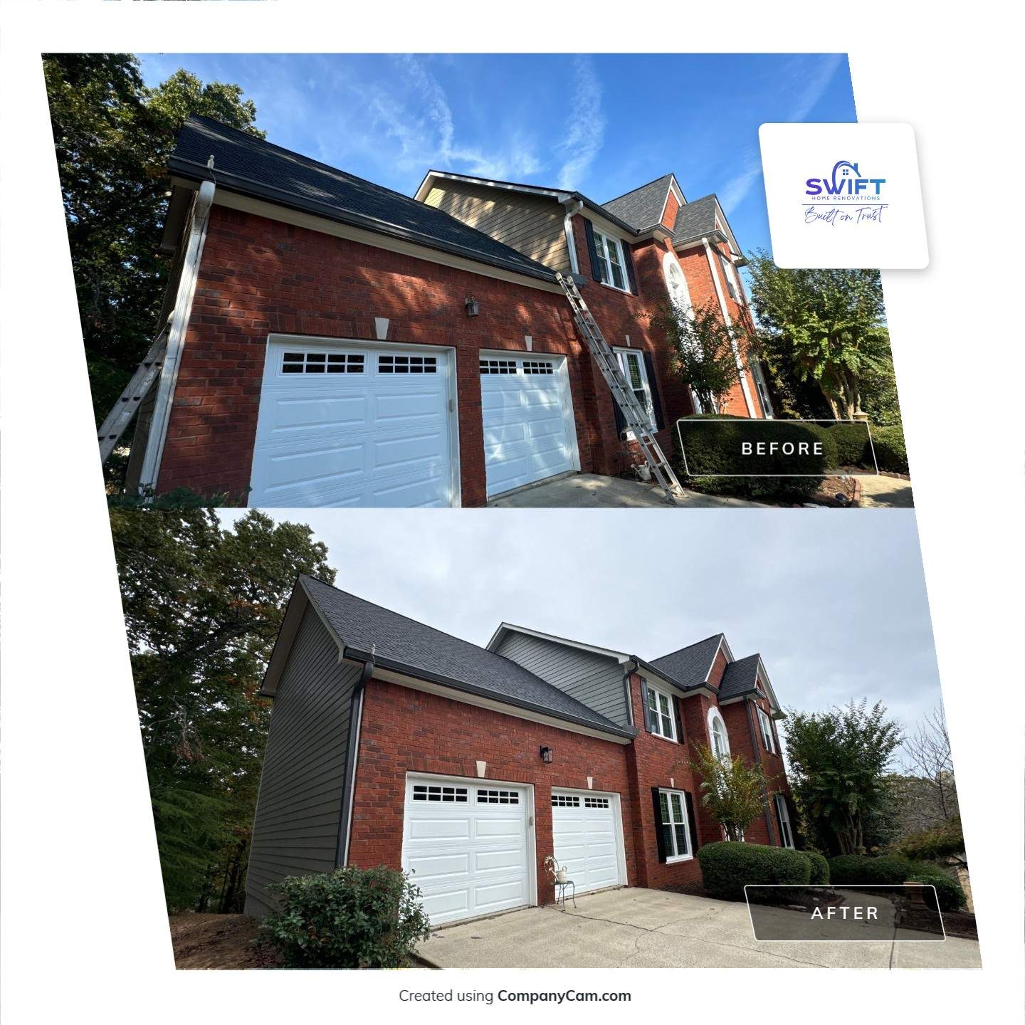 Exterior Painting and Siding Refresh for Woodstock Residential Home by Swift Home Renovations