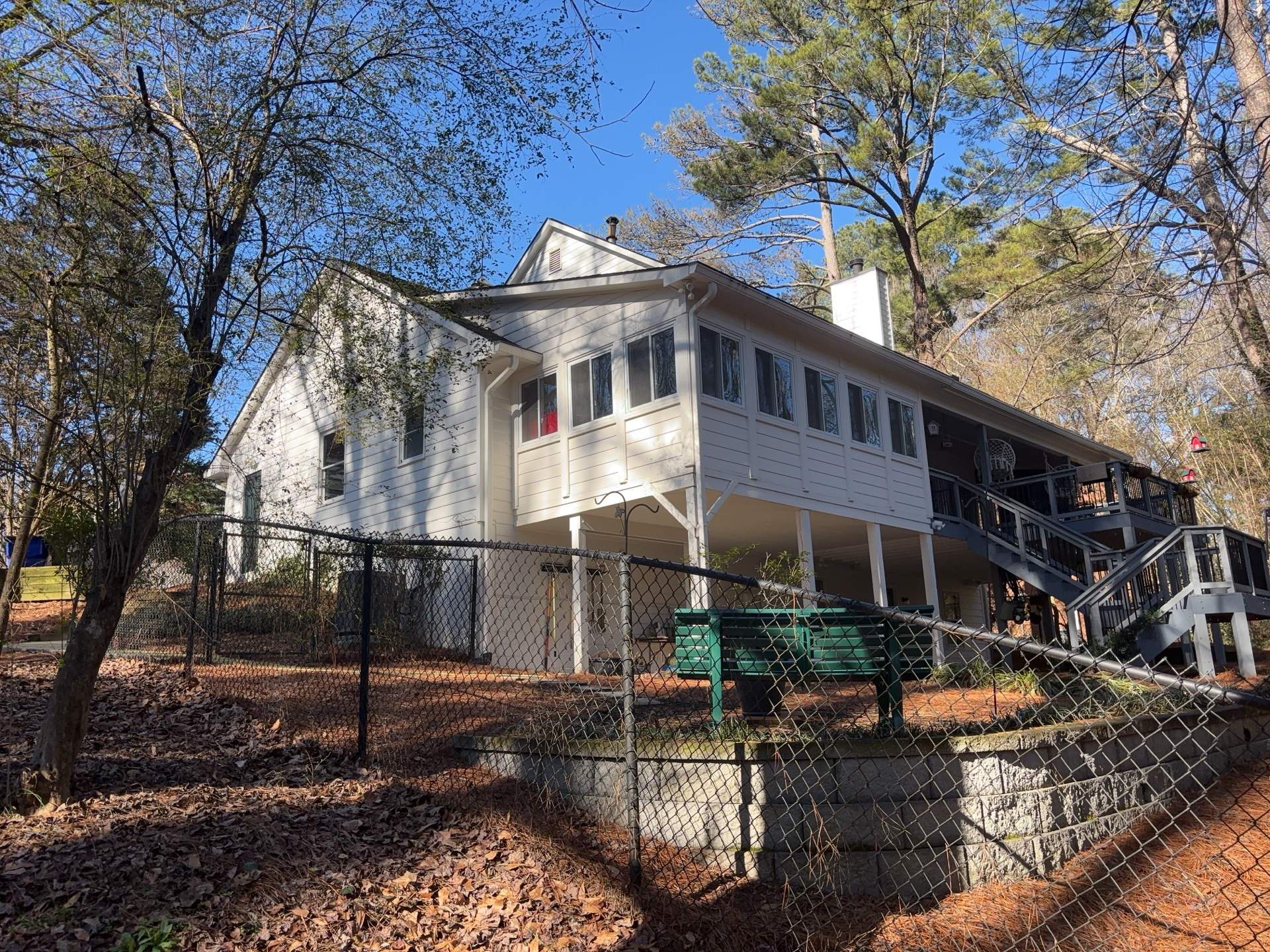 Marietta James Hardie Siding Installation, Rotted Wood Replacement, Exterior Painting, and Deck Stain using Sherwin Williams SuperDeck SOLID Stain by Nelson Exteriors