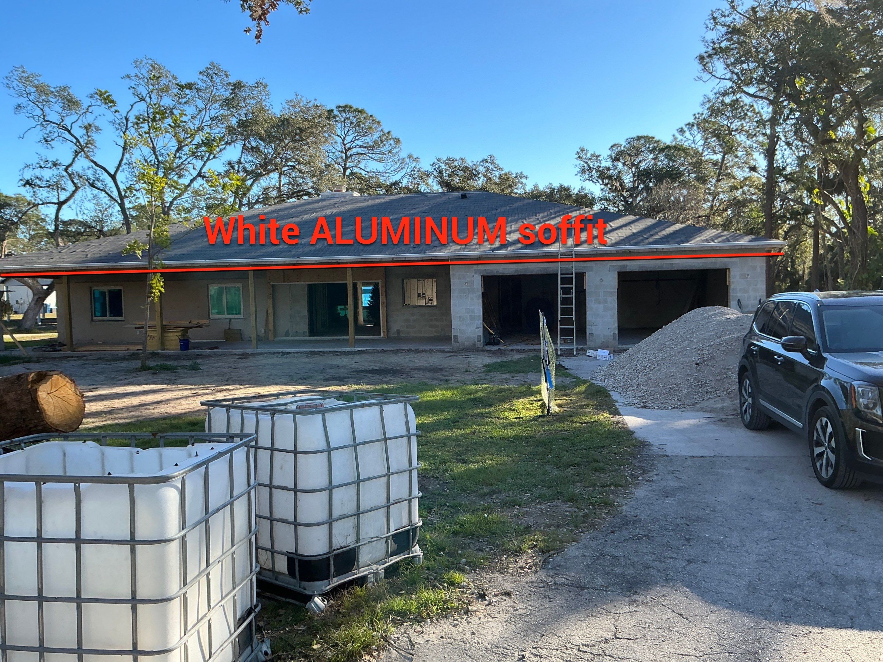 White Aluminum Soffit and Fascia Project in Bradenton FL by Gutter Professors
