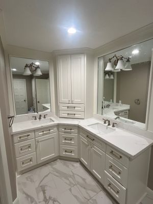 Bathroom Remodel with Water Mitigation Equipment | LT Contractors
