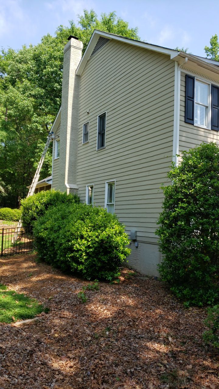 Gutter Cleaning using water by Power Wash Masters LLC