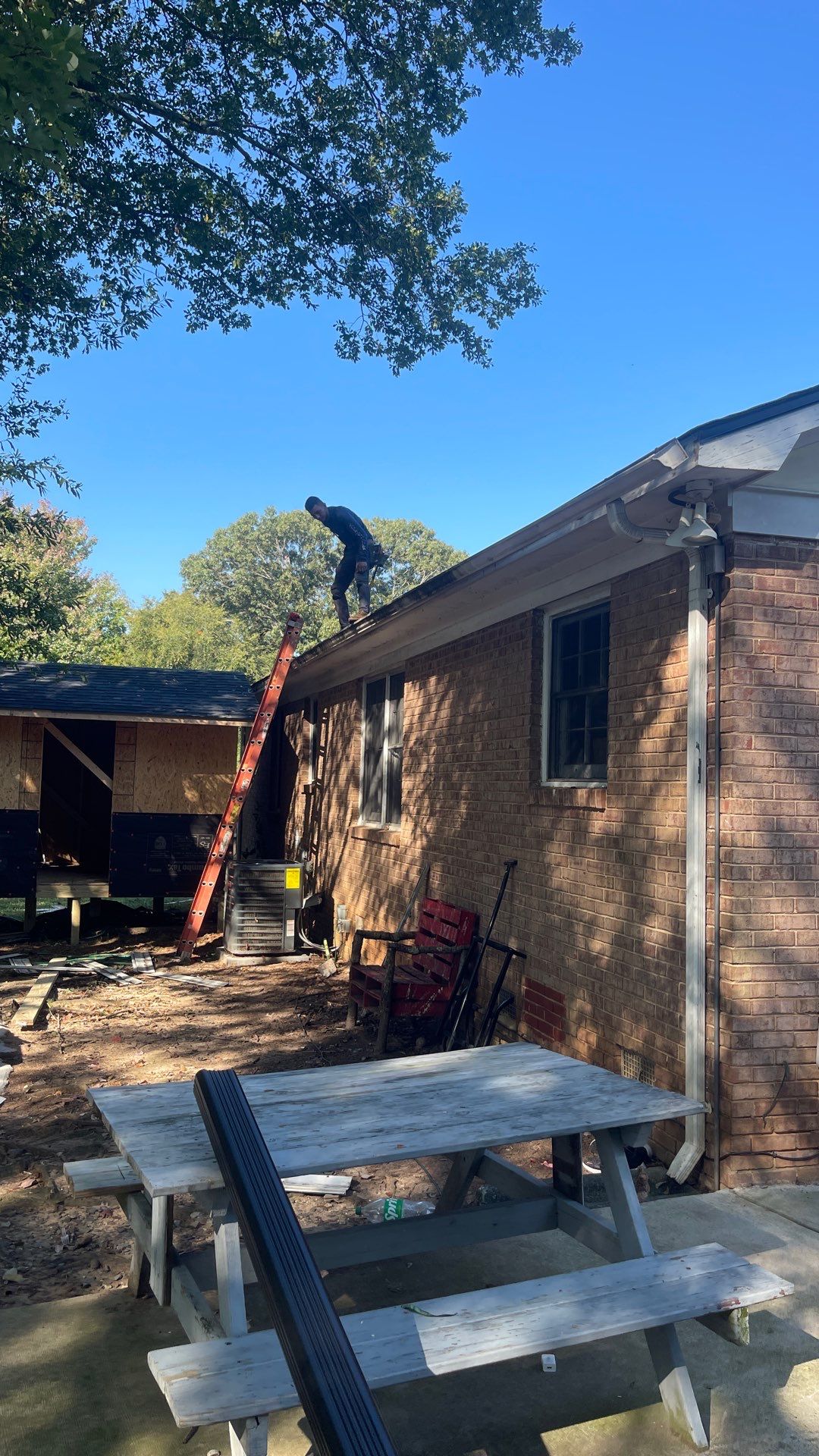 Roof and gutter replacement by hail damage by Just Brilliant Restoration JBR