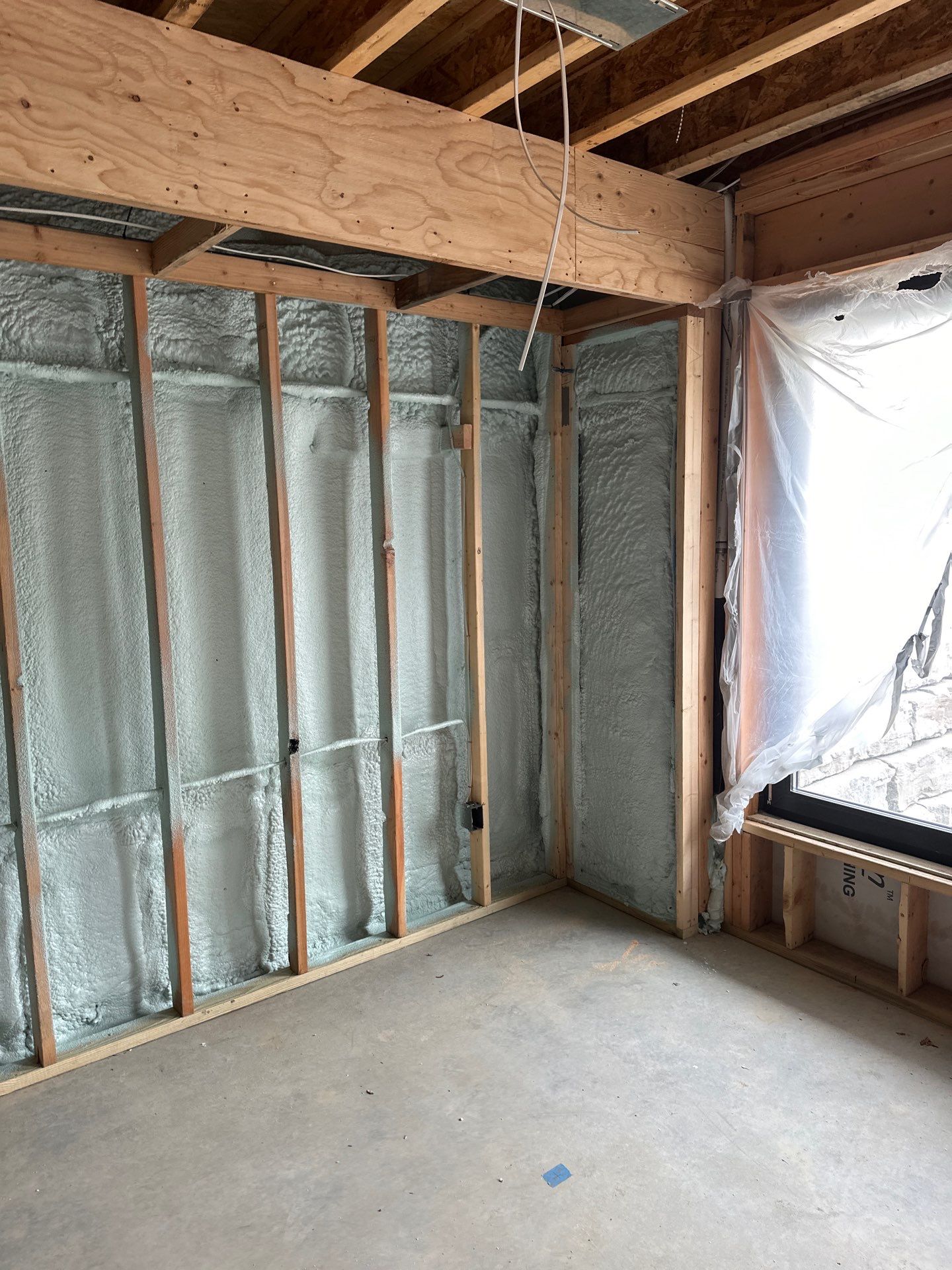 New Home Construction using open cell spray foam by NYS Foam & Energy