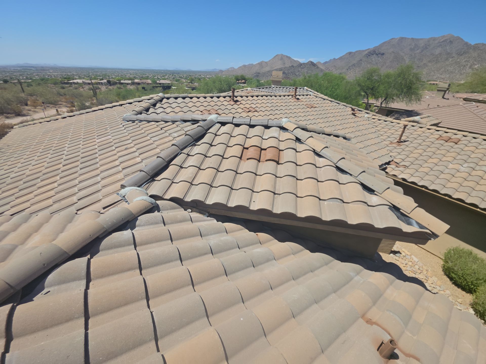 New underlayment and tile reset in Scottsdale. by Weather-Tite Roofing