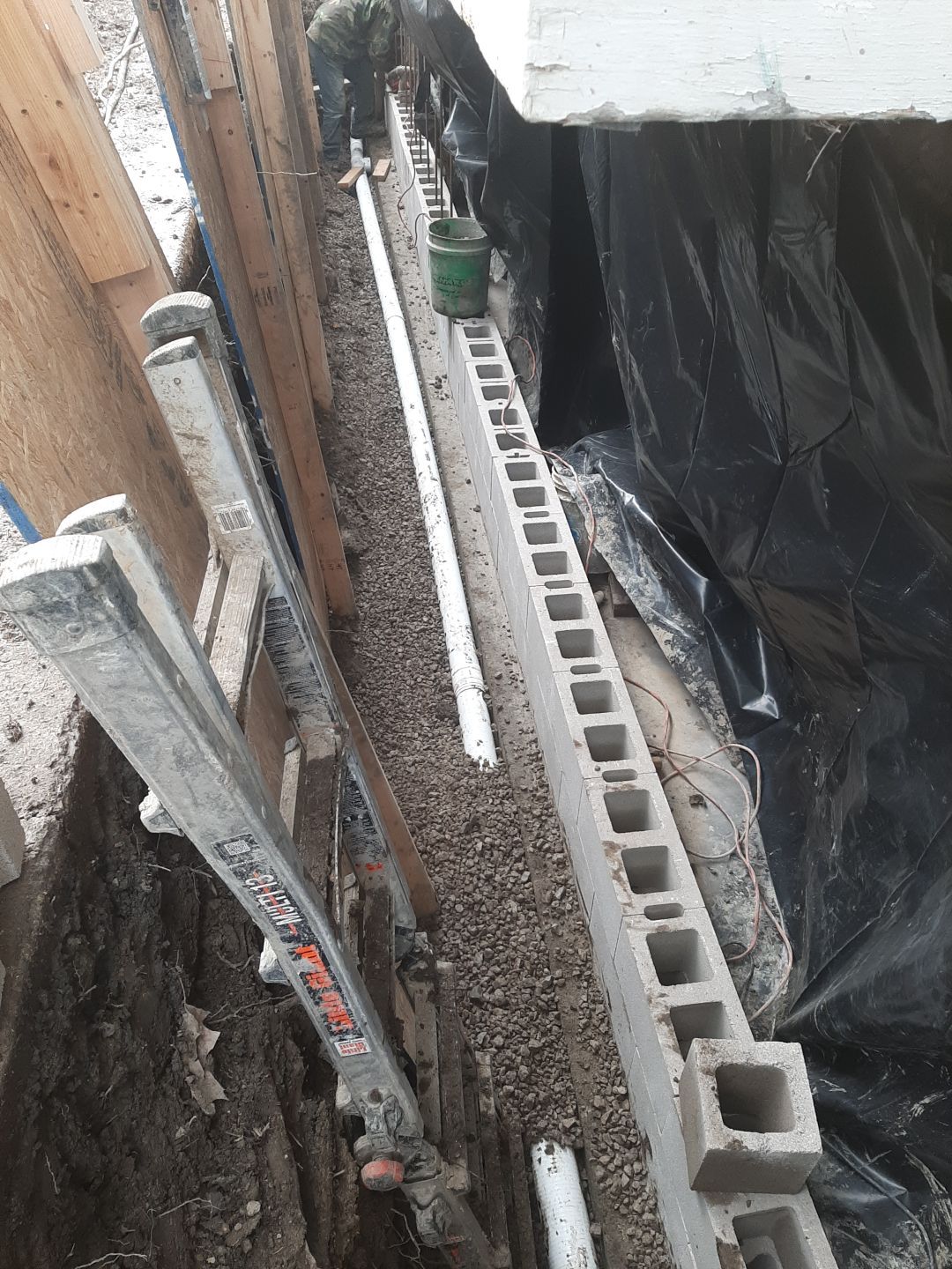 Basement Wall Rebuild with Exterior Waterproofing by Toledo Basement Repair