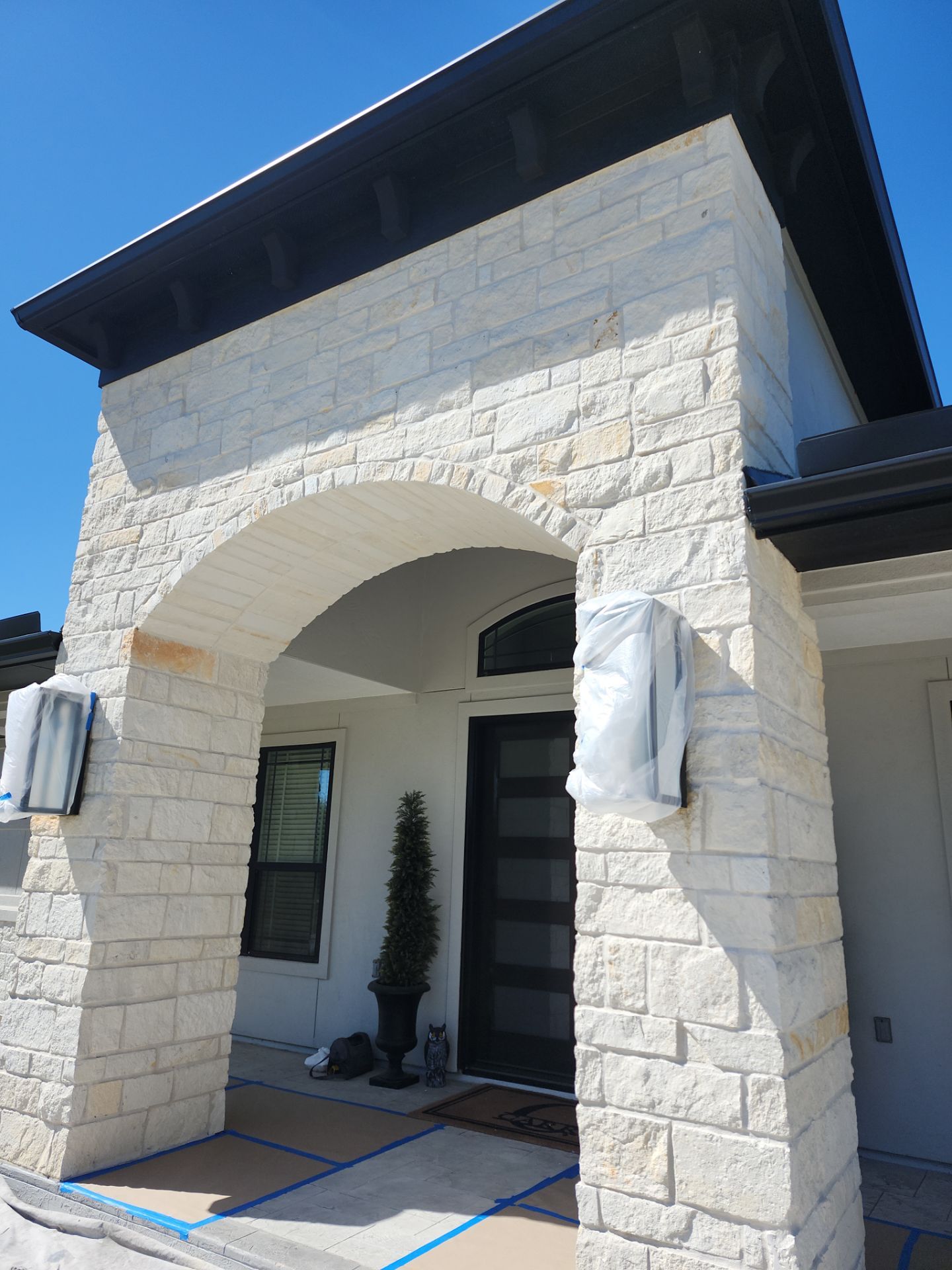 Tomball - Exterior stone Staining/Recoloring by Fresh Coat Painters of NW Houston