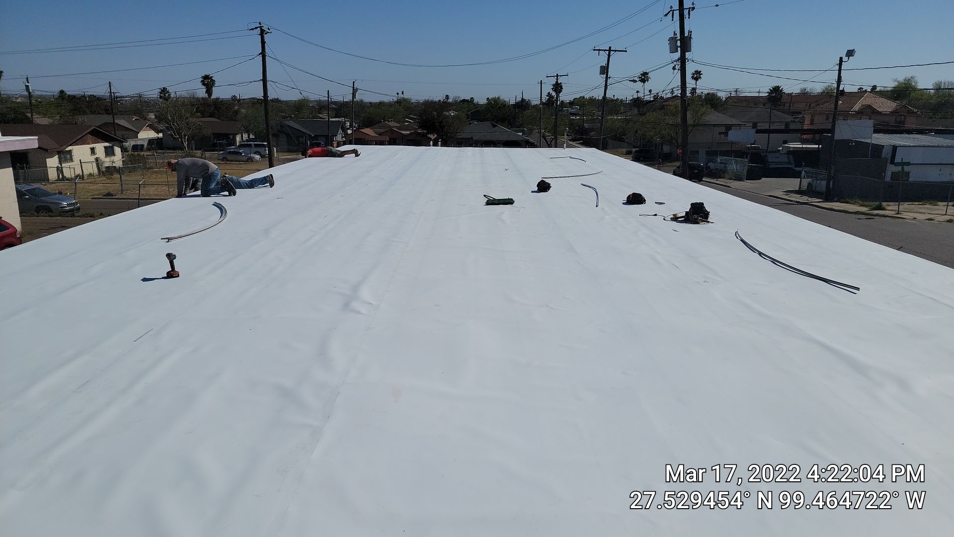 Commercial Roofing Installation using Thermoplastic Polyolefin - GAF  by JM Flores Roofing & Construction, Inc