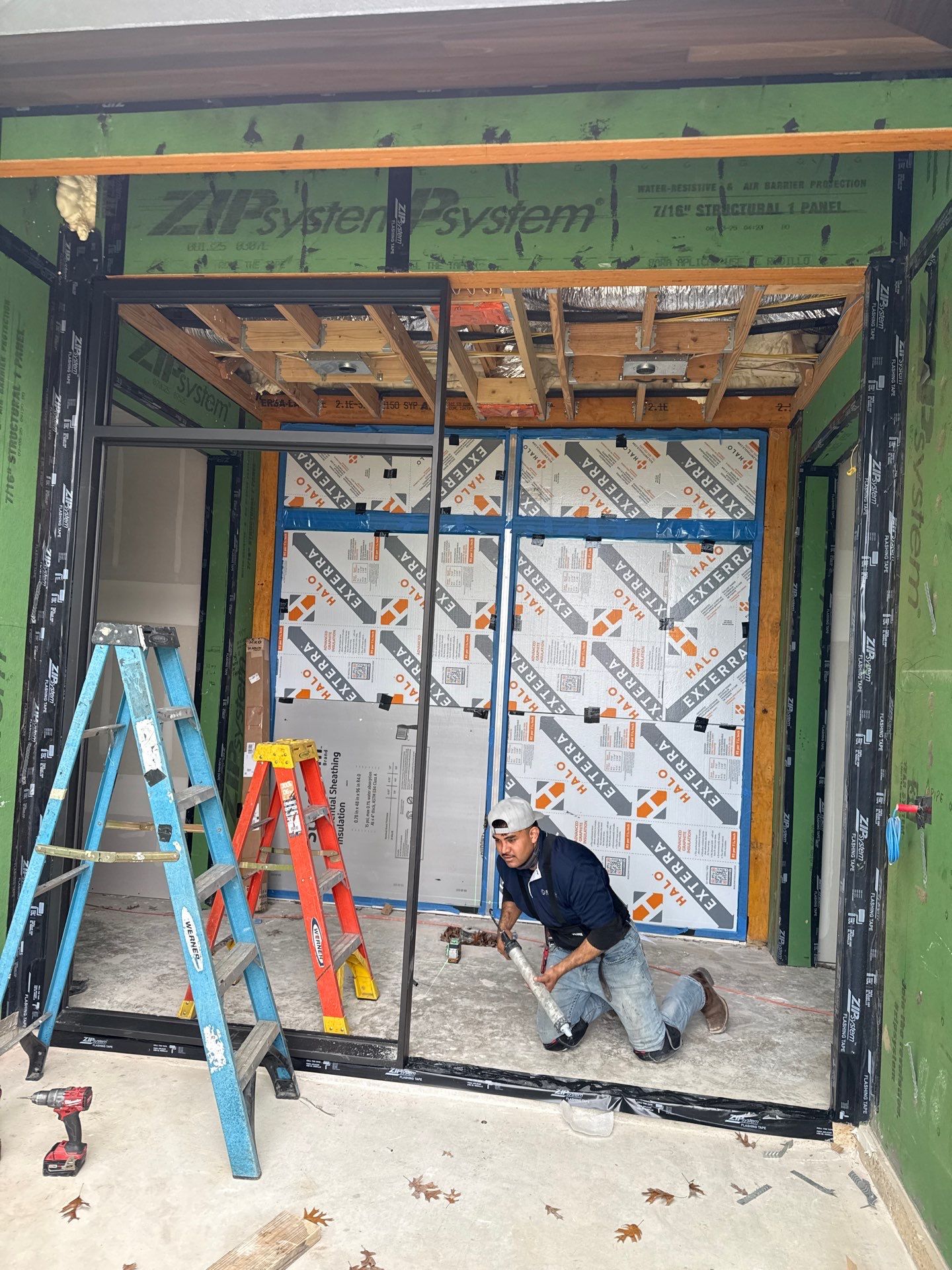 Custom Steel Oporto Pivot Door Installation for Dallas New Construction by Solara Custom Living