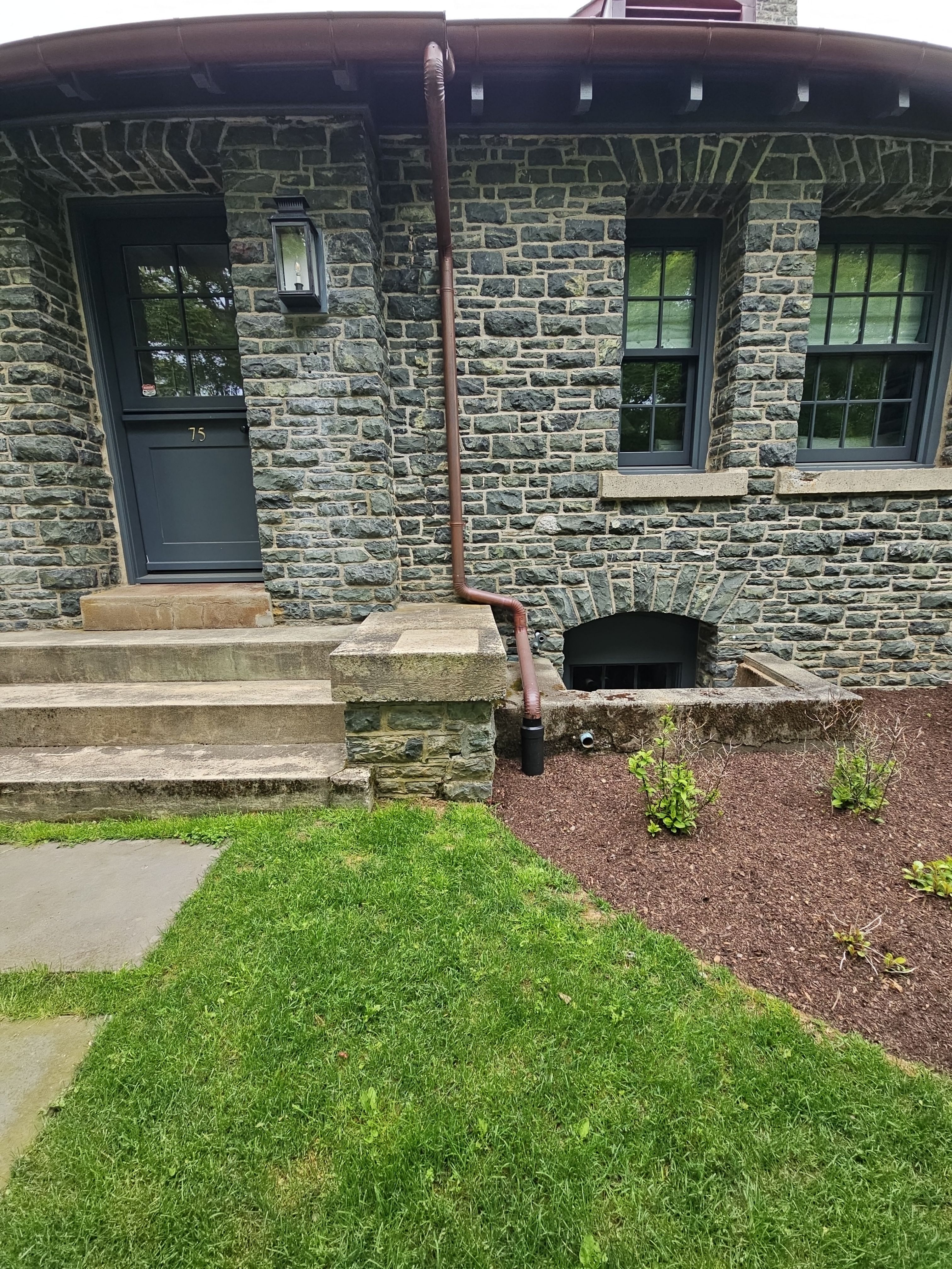 Half Round Copper Gutter Installed on Wedge Buildout in Newport, RI by Gutter Pro Enterprises