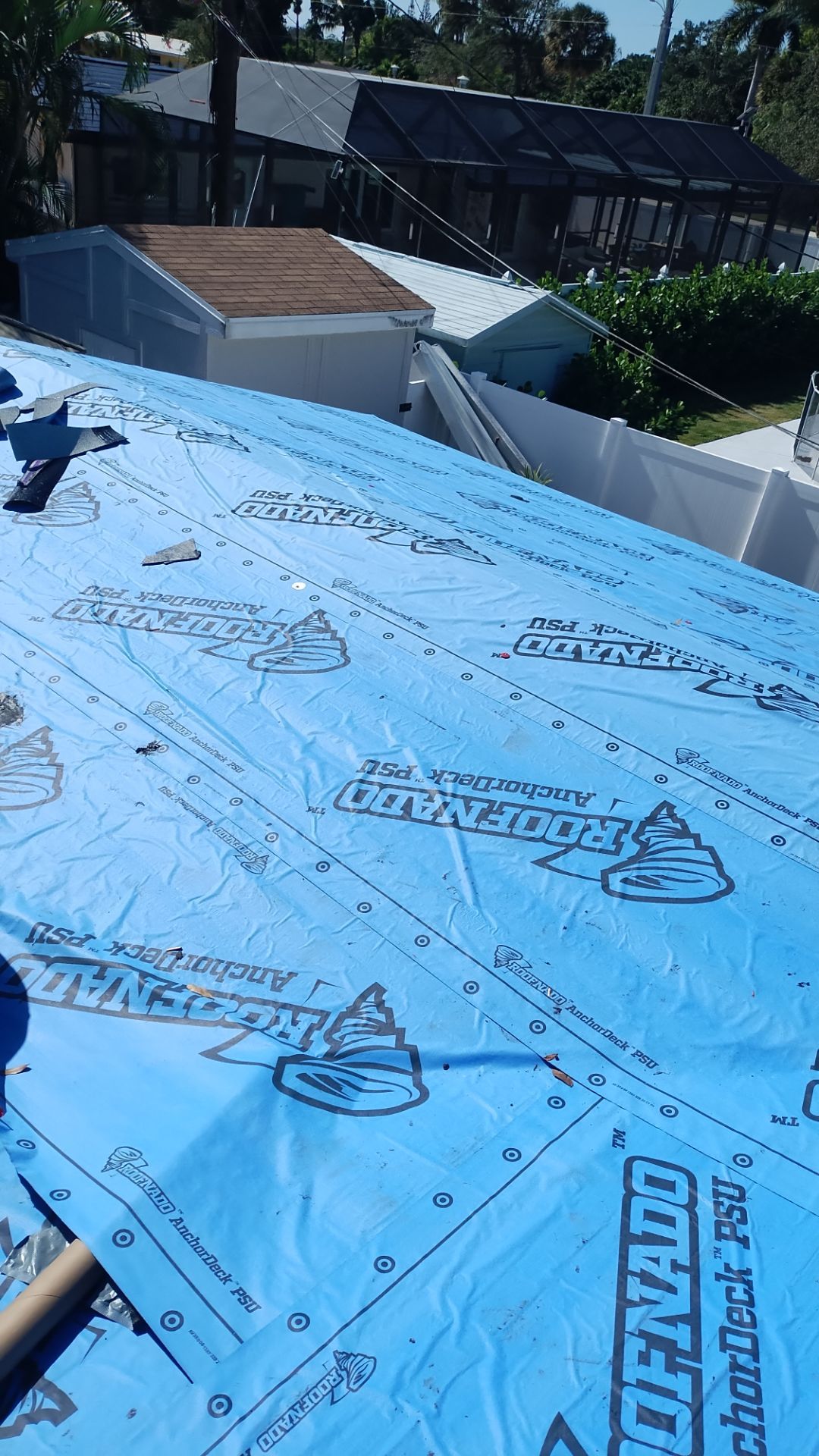 Residential Roofing Installation using 1" Nail strip metal roof by BLUES BROTHERS ROOFING