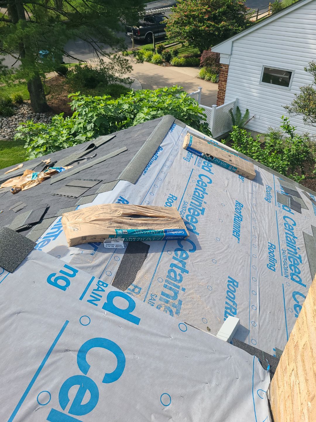 Vienna: Roof Replacement with CertainTeed Landmark Designer Shingles in Moire Black by RM Banning, Inc.