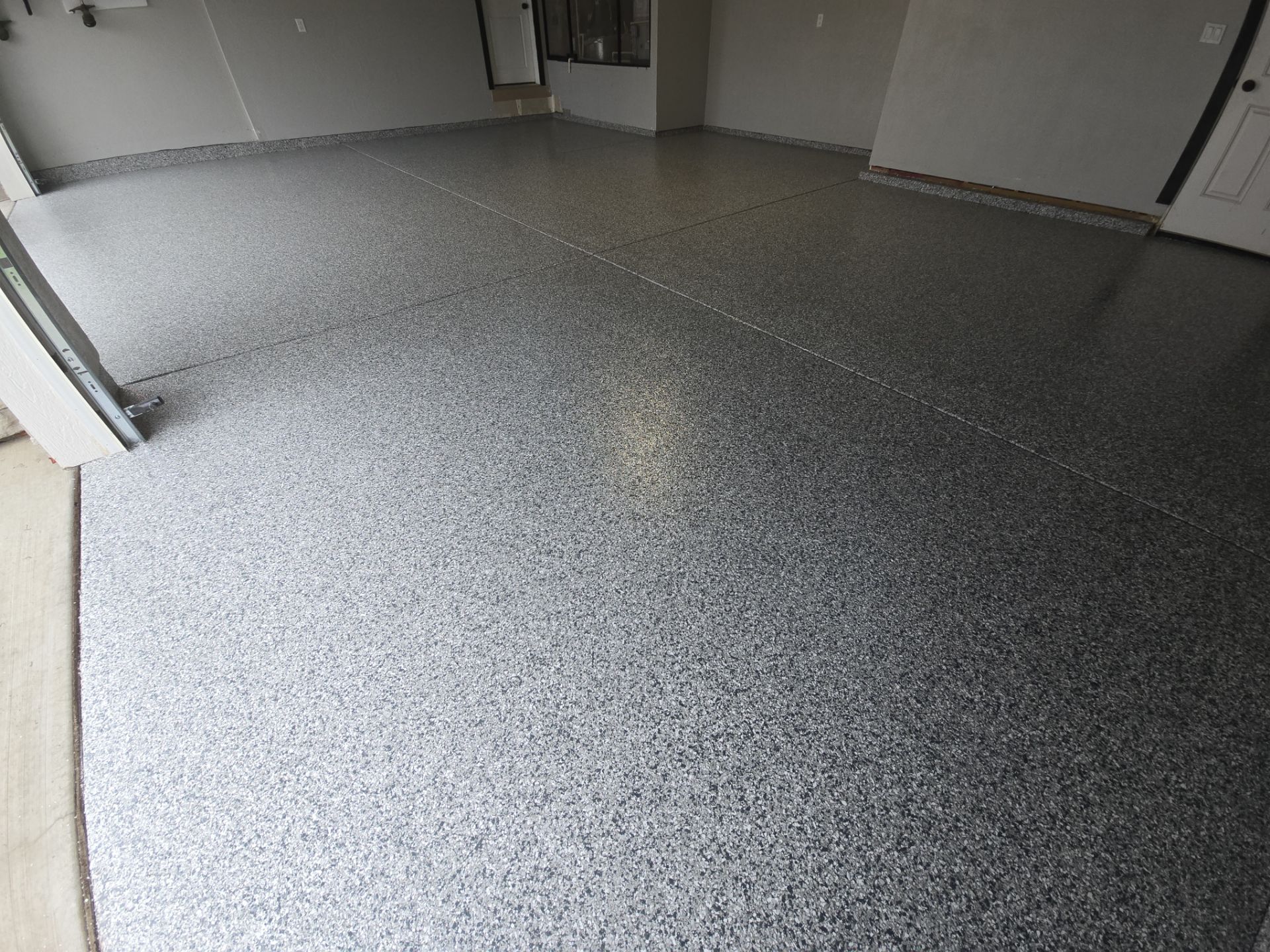 Garage Transformation using Slate Stone by Croc Coatings, LLC