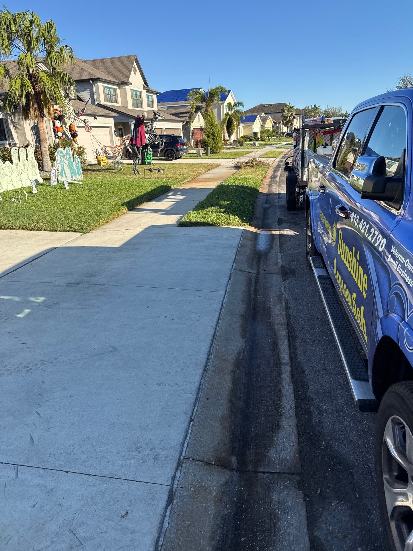 Comprehensive Concrete and Vinyl Fence Cleaning in Willow Walk Community, Palmetto, FL by Sunshine AquaWash