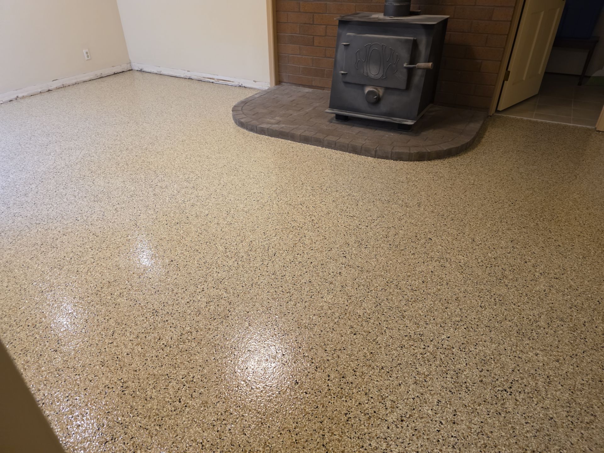 Polyaspartic Basement and Garage Floor Coating in Coeur d'Alene by Croc Coatings, LLC