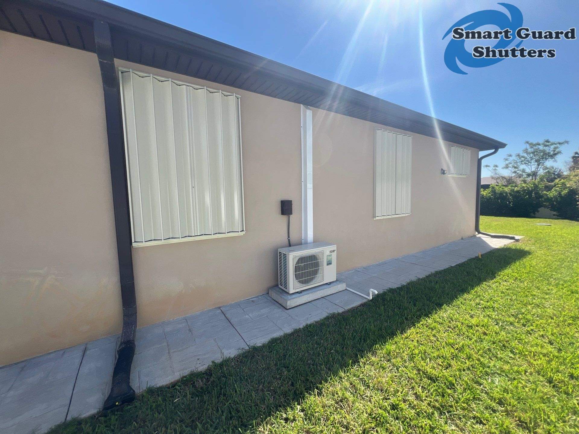 Hurricane Protection in Tan / Ivory by Smart Guard Shutters