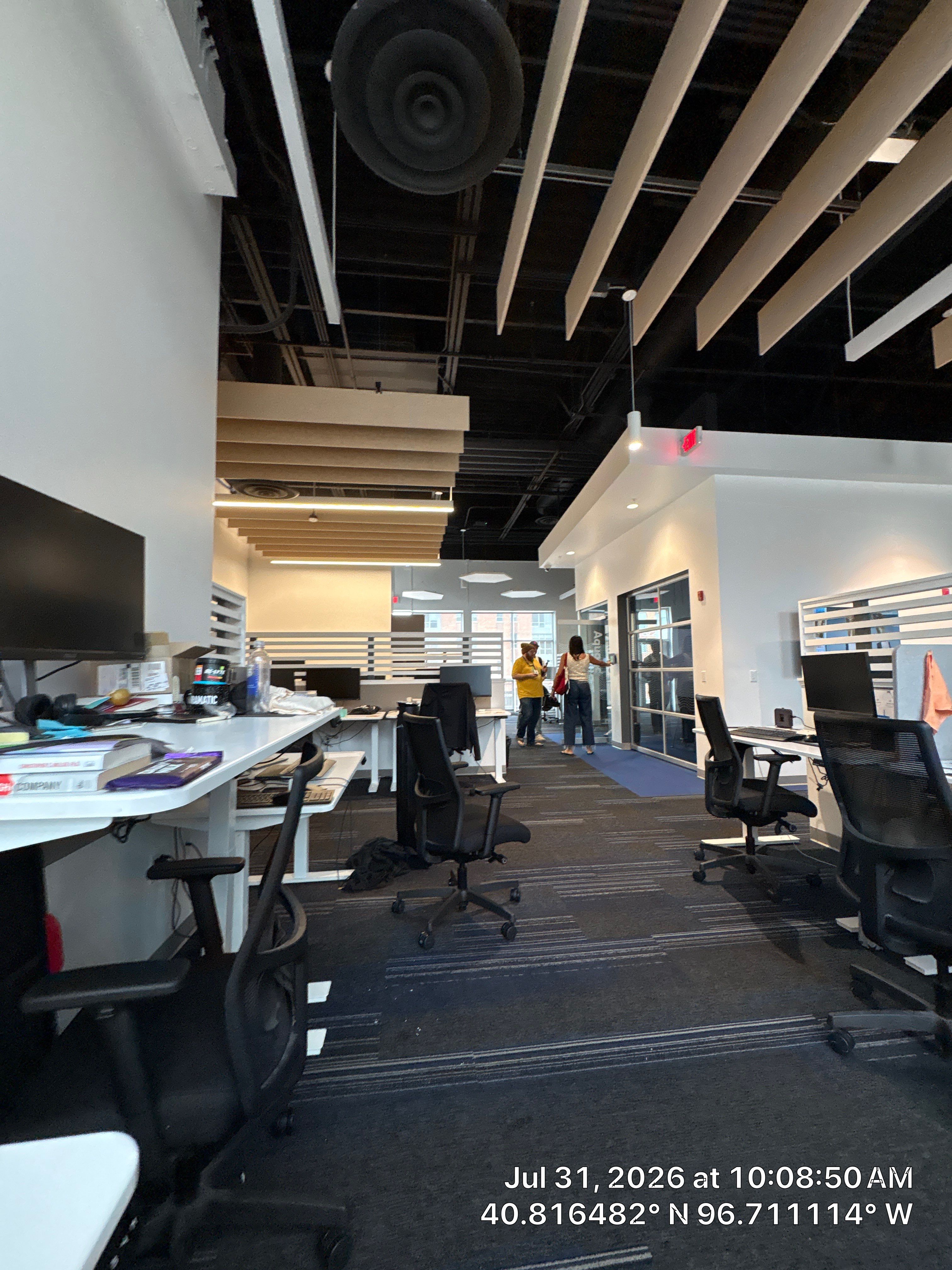 Modern Commercial Office Fit-Out with Acoustic Baffles in Lincoln by CompanyCam Sales Demo