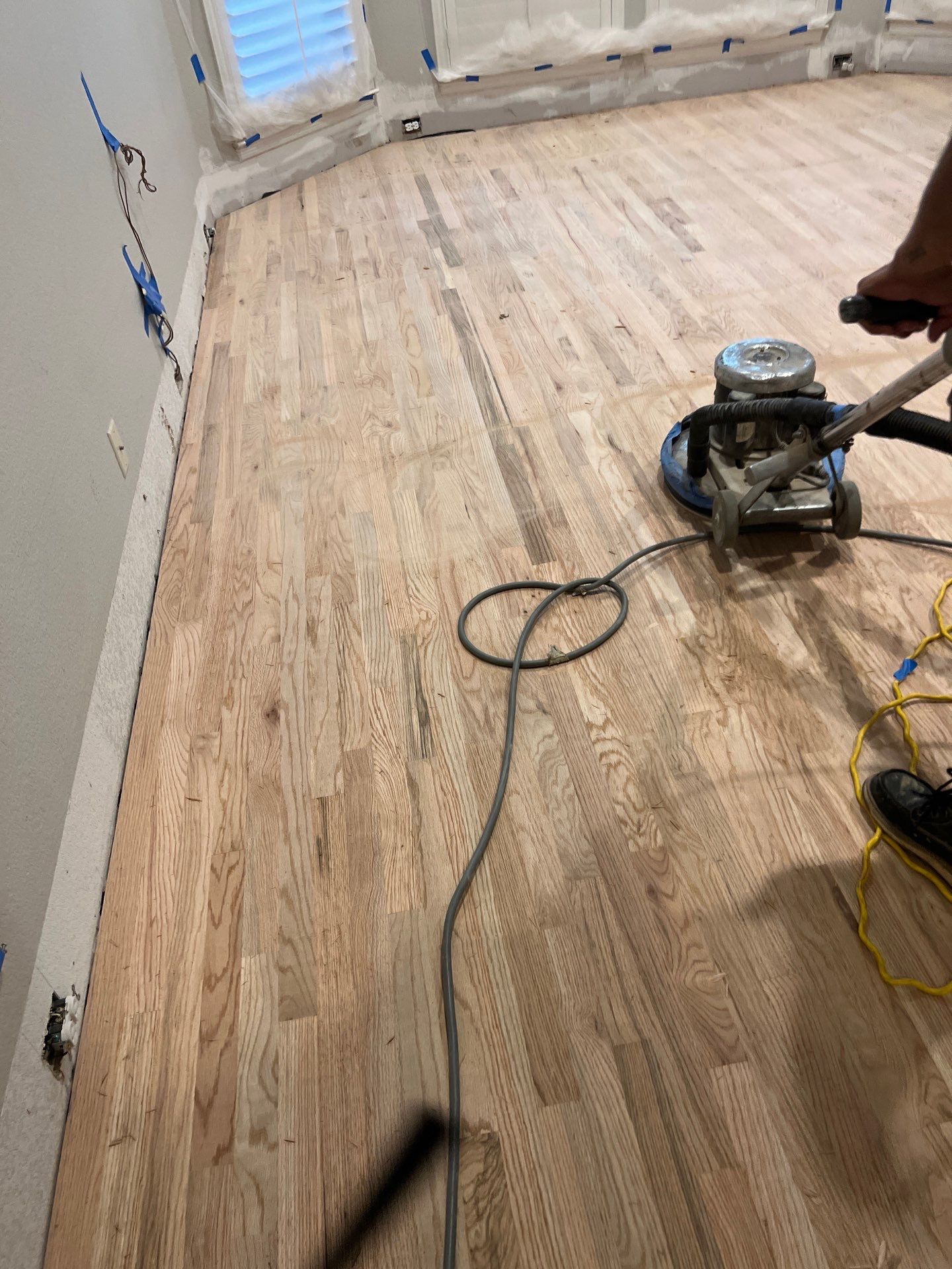 In Progress - Repairing wet Hardwood Floors in Colleyville by Bernard Hardwood Floors