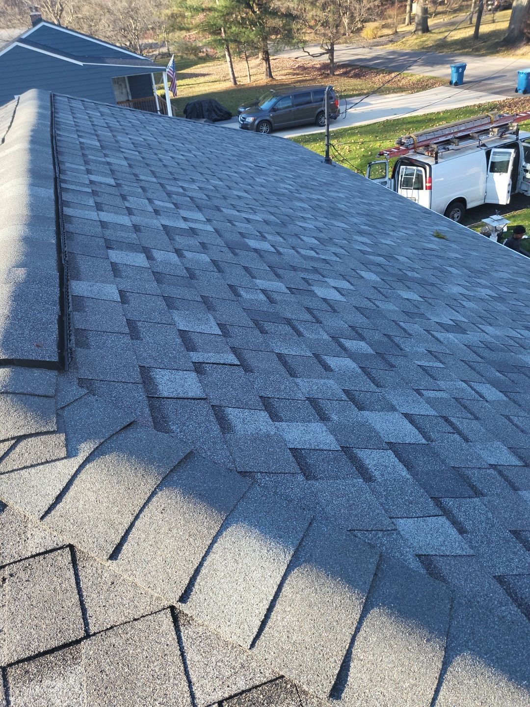 ATLAS PINNACLE COLOR: COASTAL GRANITE DRIP EDGE: TUXEDO GRAY by Eagle Eye Roofing
