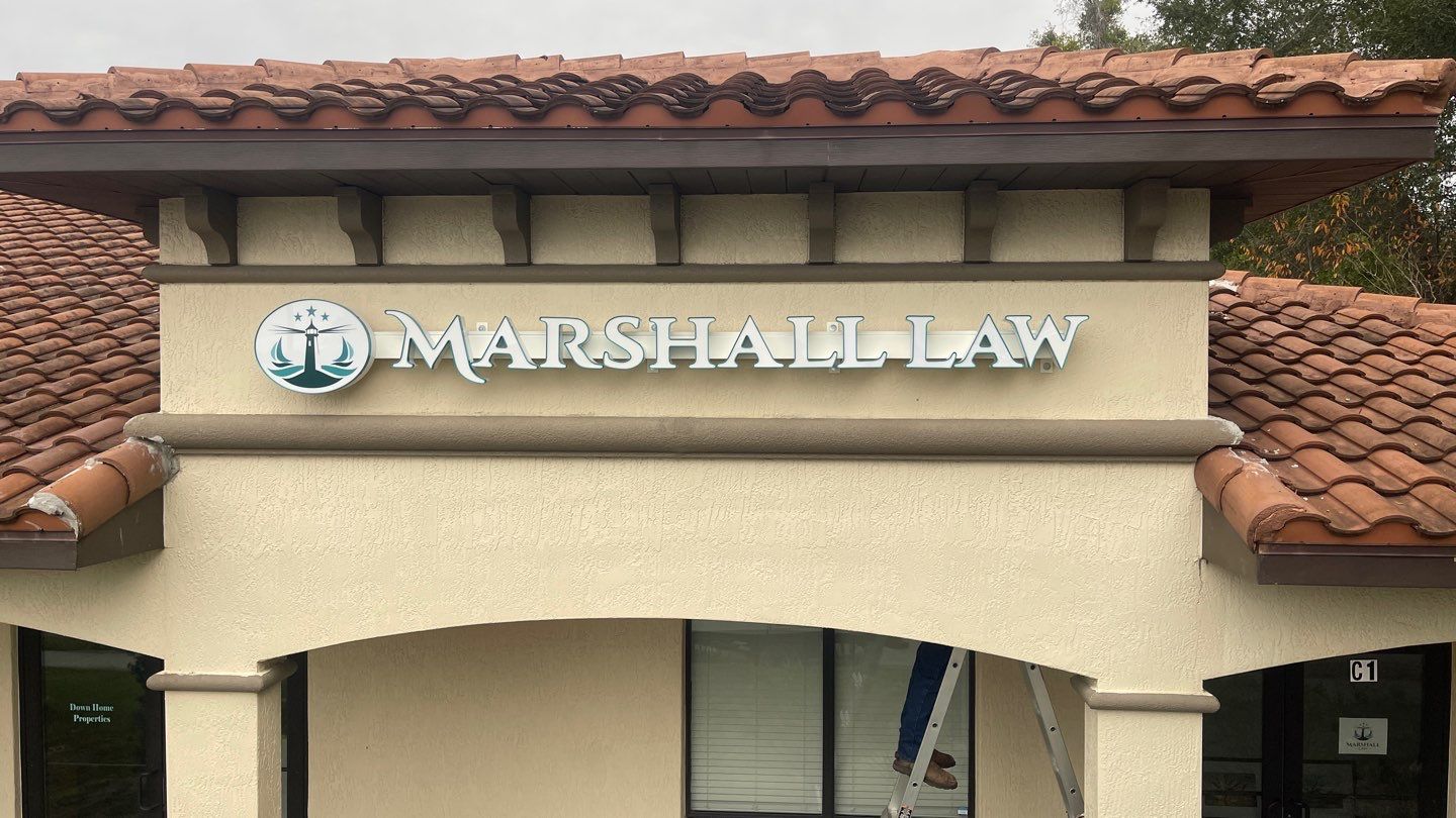 Channel Letters for Marshall Law by SignCrafters