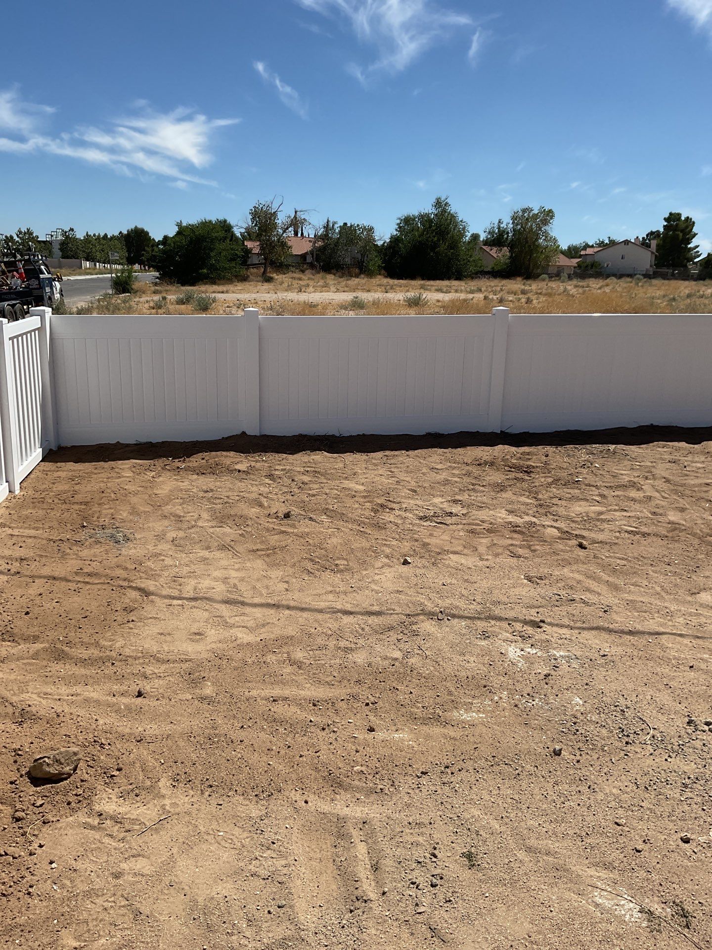 Fence Installation using vinyl pickett by Fence Guys Inc.