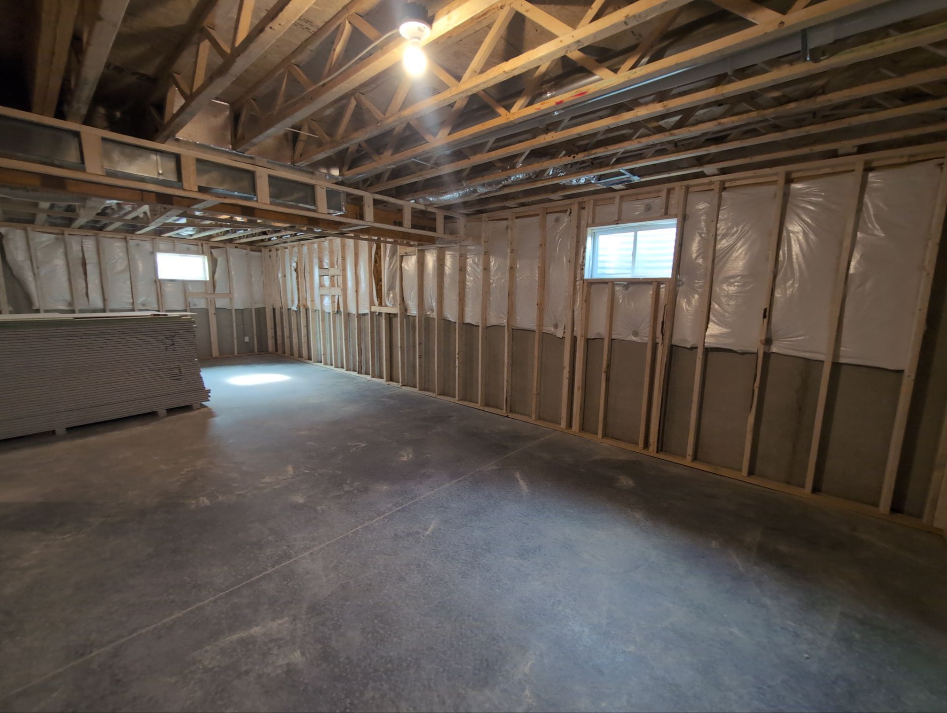 Comprehensive Electrical Rough-In and Data Networking for Washington Township Basement by Techkinect