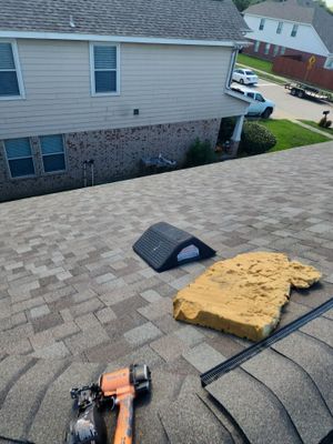 Residential Roof Installation using Owen's Corning Duration (Lifetime) Shingles