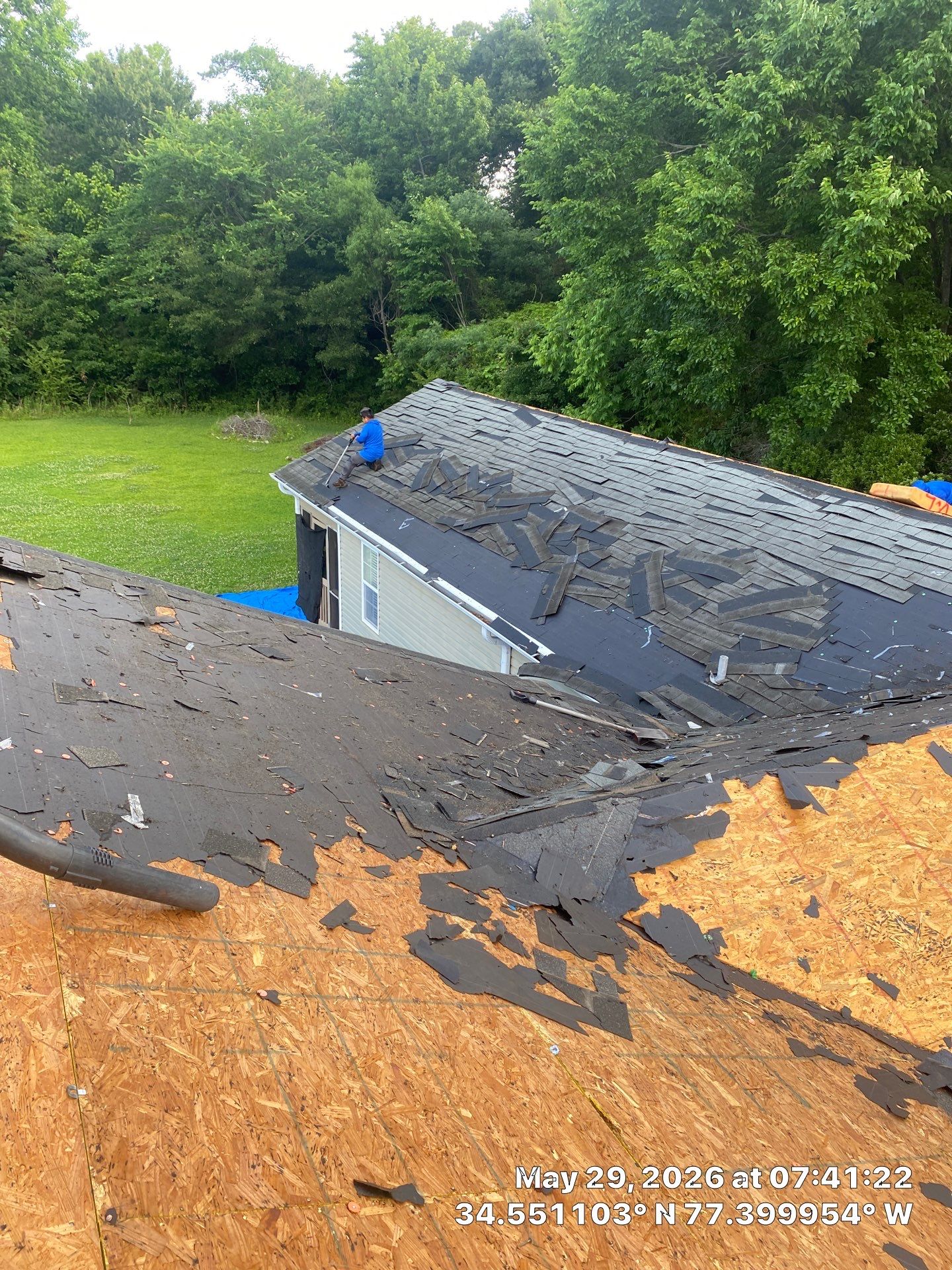 Sneads Ferry FORTIFIED Roof Replacement with CertainTeed Landmark Charcoal Black by RGR Construction and Roofing, LLC