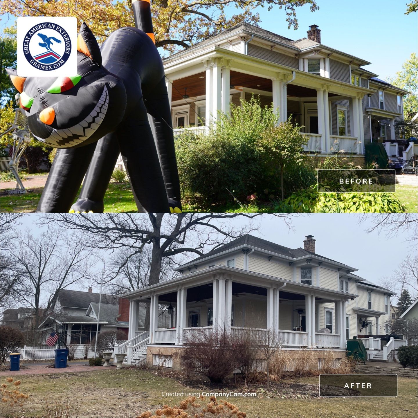Full Exterior Siding and Trim Renovation in Wilmette by Great American Exteriors