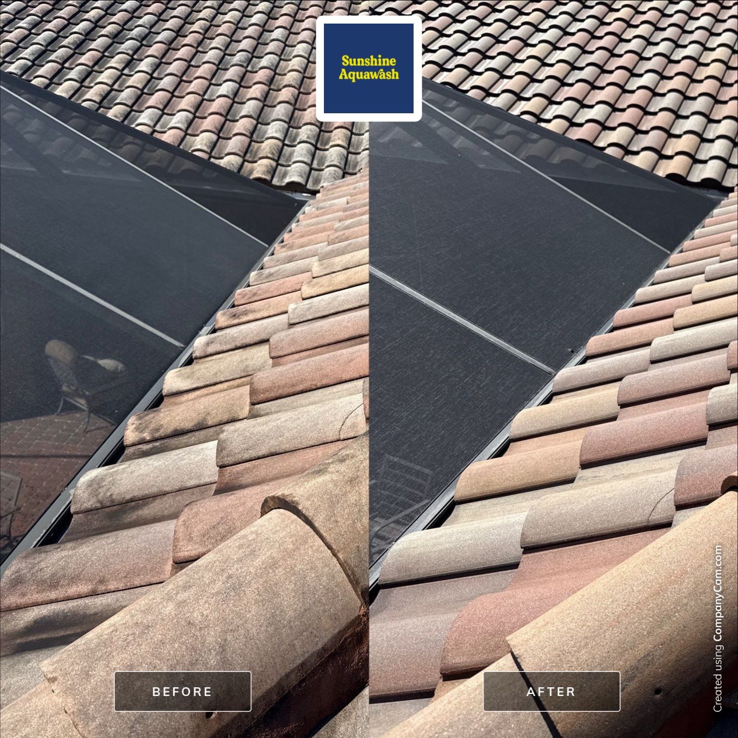 This project focused on a full gutter clean-out to restore proper water flow and prevent overflow issues.  Our scope of work included: 	•	Removing heavy leaf and pollen buildup from the gutter system 	•	Clearing out clogged sections along the rear gutters near the pool cage, where debris tends to accumulate more heavily 	•	Inspecting and cleaning the front gutter guards, which had several blocked areas restricting water flow 	•	Ensuring all downspouts and channels were flowing properly after service  Even with gutter guards installed, debris like pollen, shingle grit, and fine organic matter can still build up over time—especially in Florida’s environment. Regular maintenance helps prevent water damage, overflow, and staining on exterior surfaces.  Another thorough job completed by Sunshine AquaWash® – keeping homes protected from top to bottom. by Sunshine AquaWash