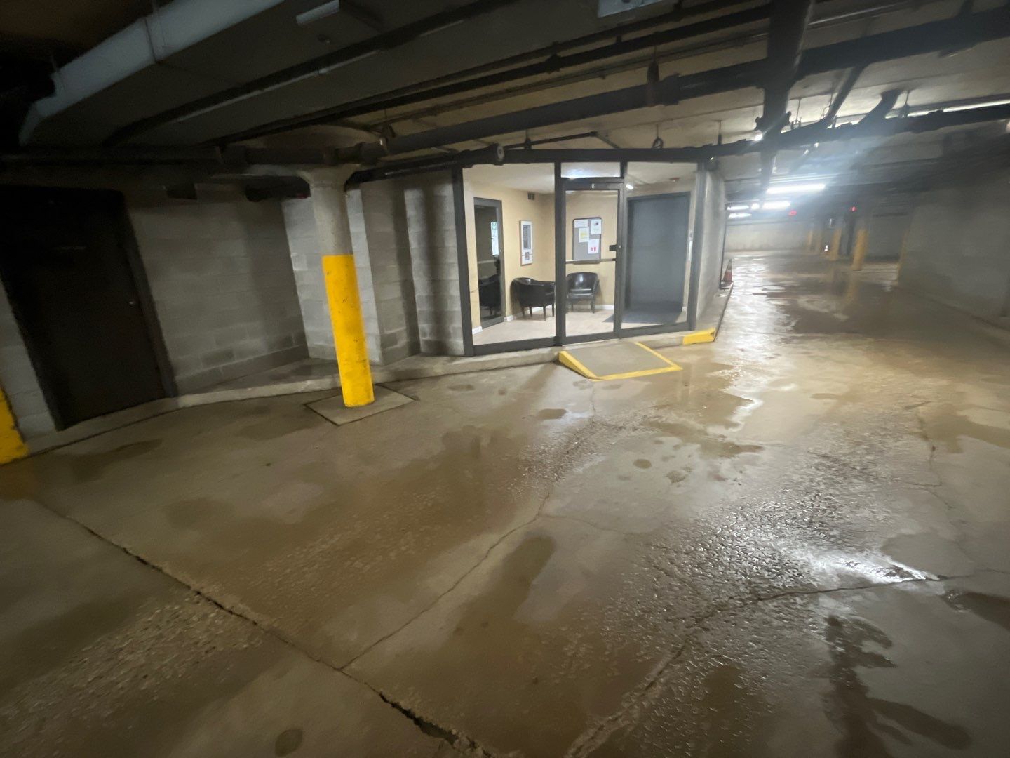 Parking garage cleaning by Northern Power Washing LLC.
