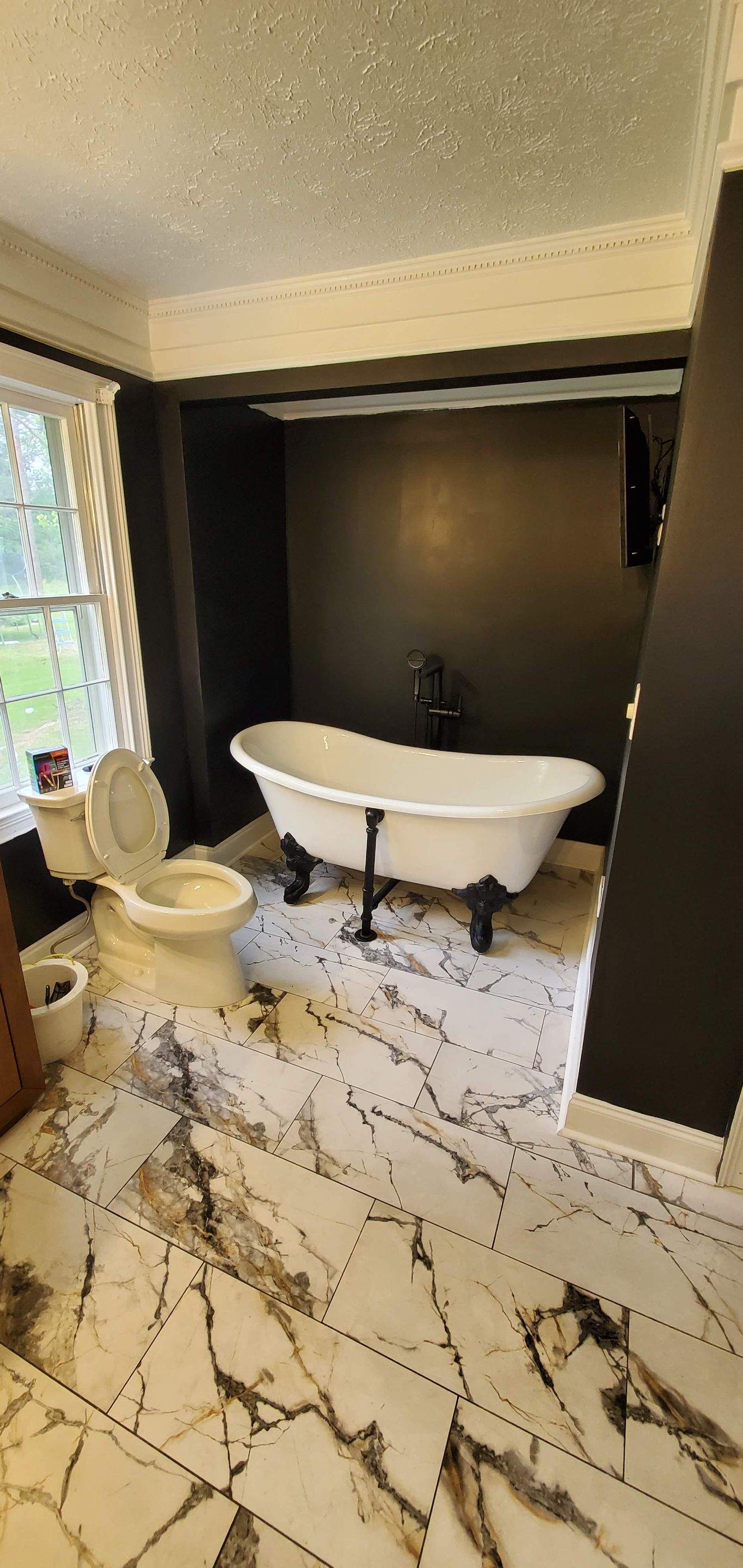 Bathroom Remodel using Soaker tub, vanities, tile, new shower by Baxter Professional LLC