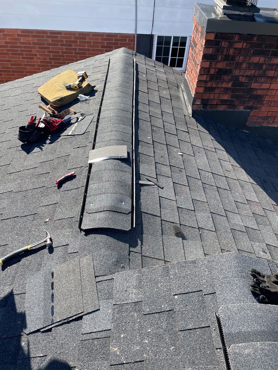 Residential Roofing Repair Chimney Flashing and Cap by Secure Construction Company Inc