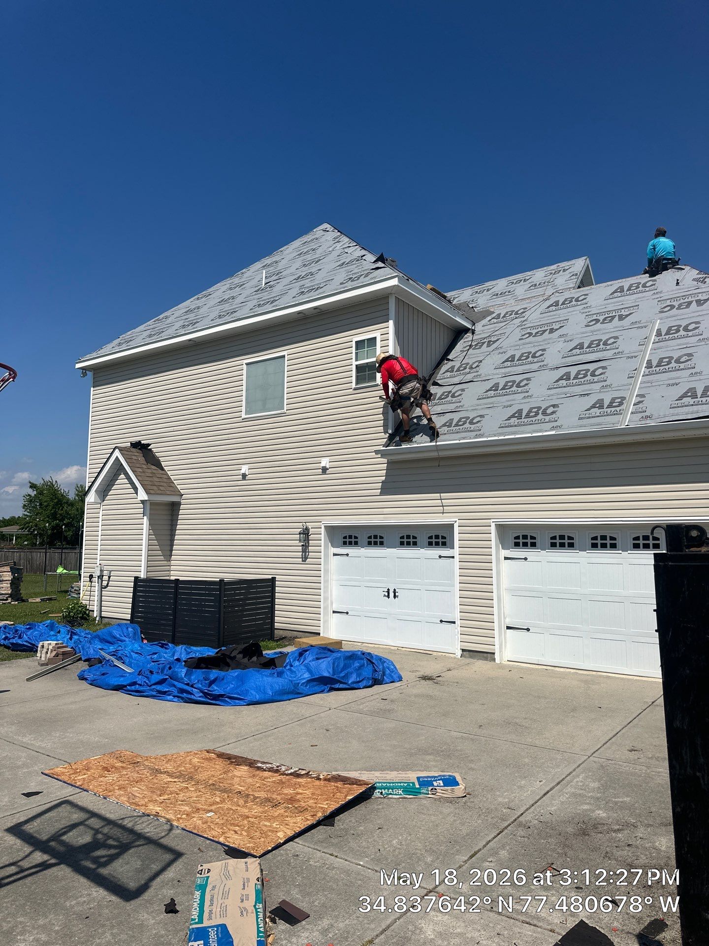 Roof Replacement in Jacksonville, NC using Landmark Weathered Wood by RGR Construction and Roofing, LLC