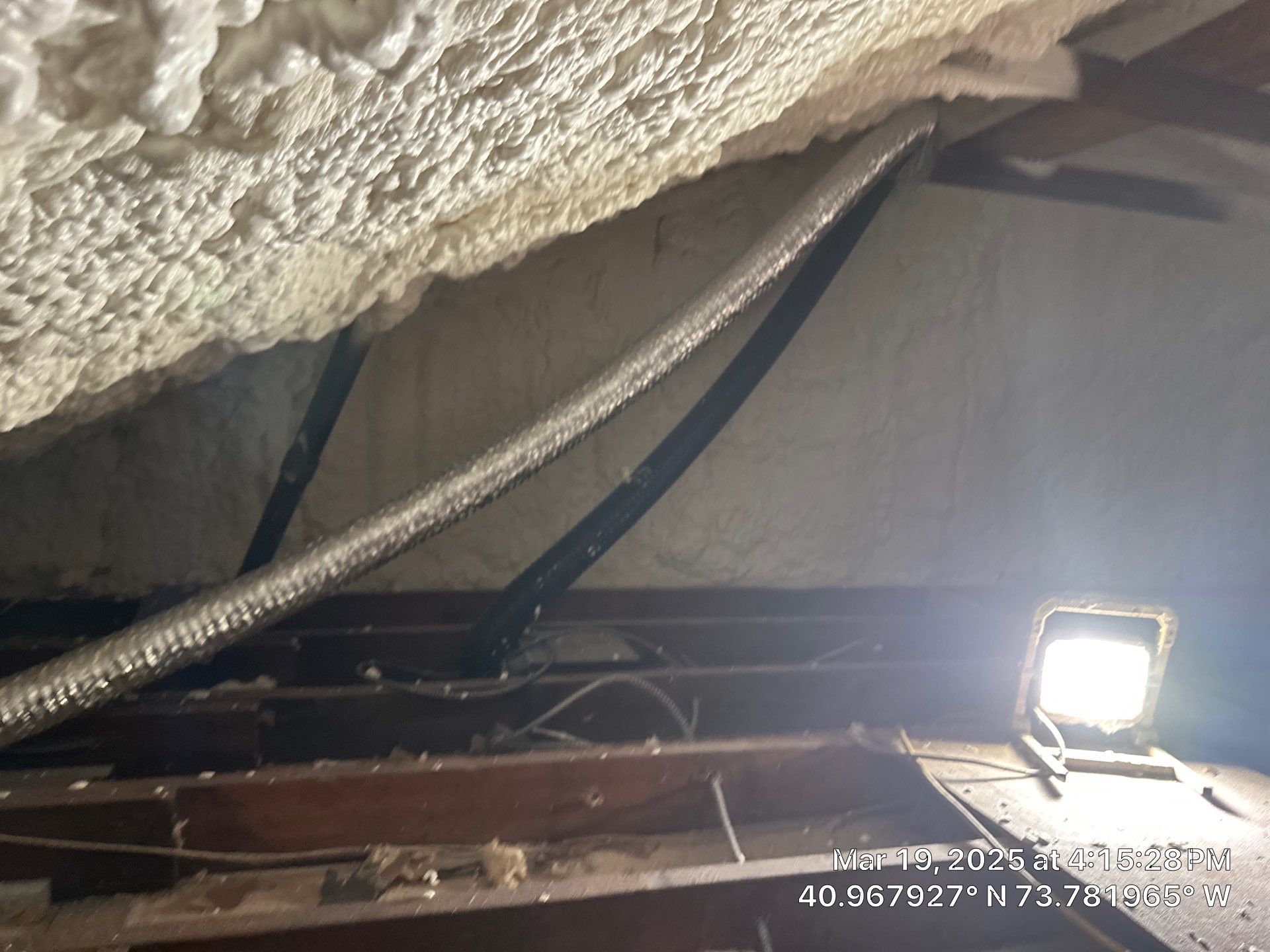 Attic Insulation using open cell spray foam by NYS Foam & Energy