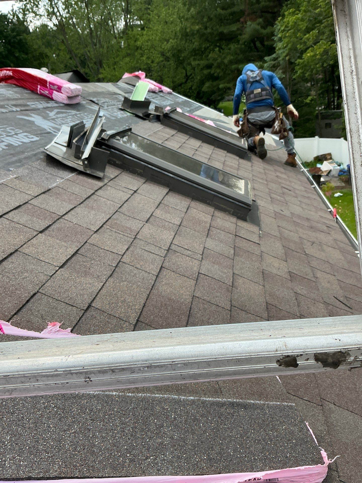 Full Roof Replacement & Chimney Repair – Onyx Black, MA by Mighty Dog Roofing of Greater Middlesex County