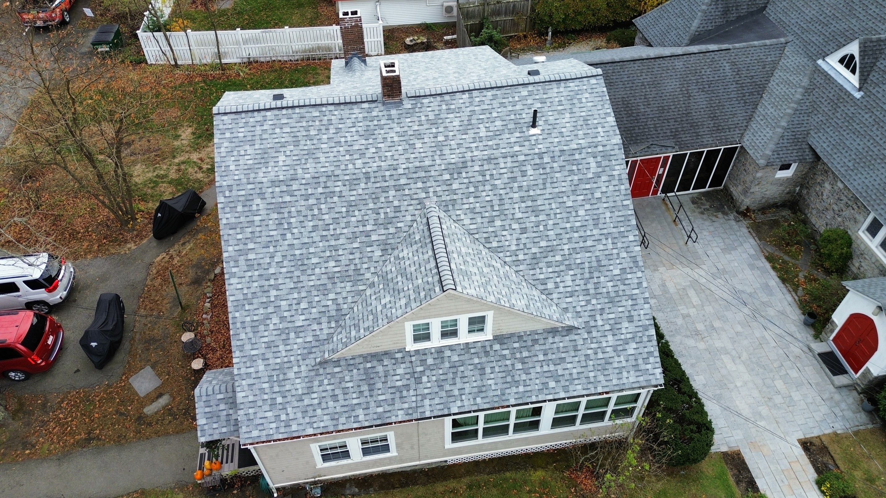 Ayer Church Complete Roof with Code-Compliant Overlay & Dual Chimney Restoration by Mighty Dog Roofing of Greater Middlesex County