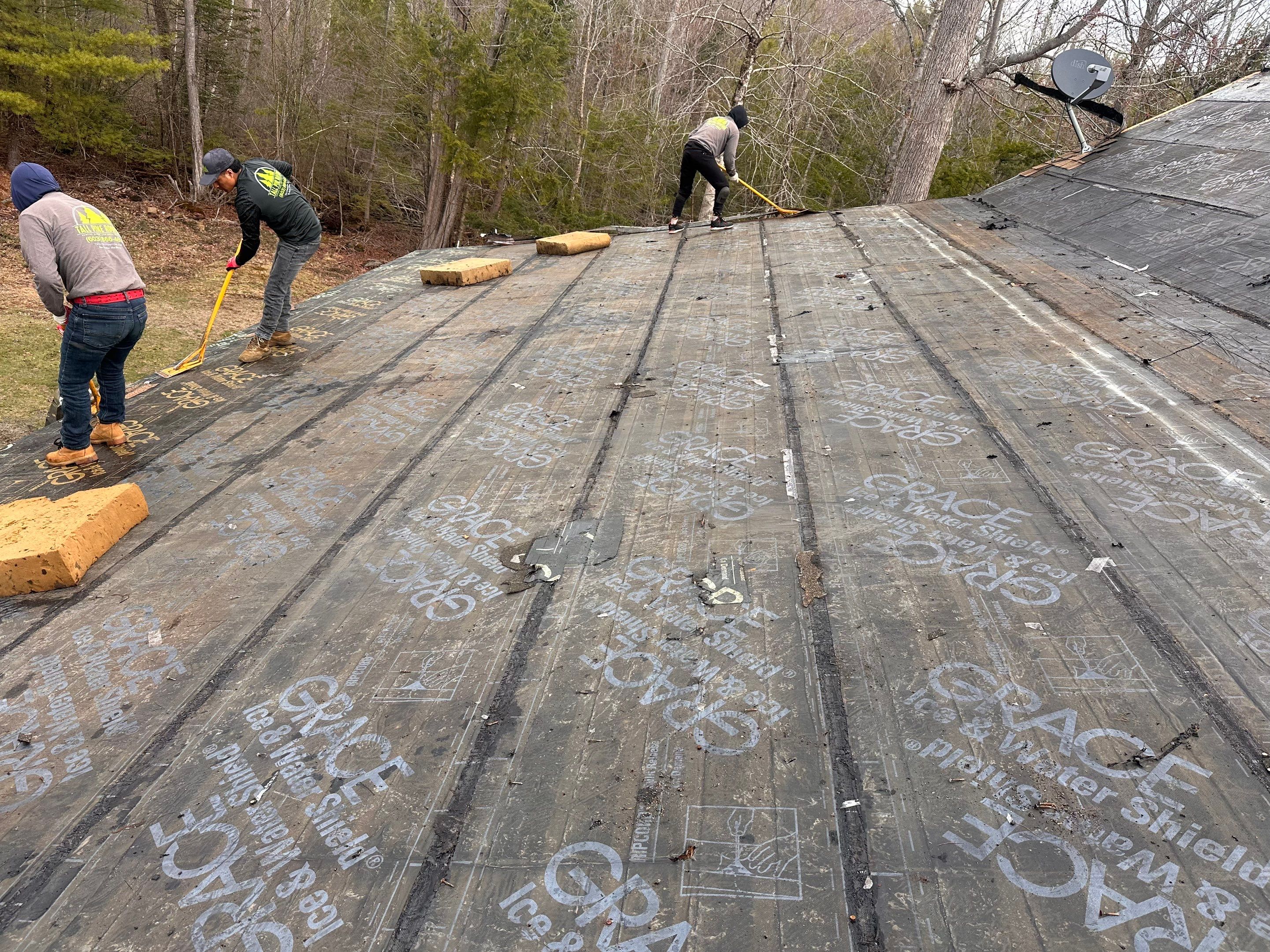 🏔️ Log Cabin Roof Replacement – Tuftonboro, NH by Tall pine roofing