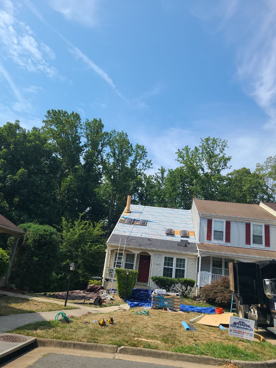 Montclair: Roof Installation with CertainTeed Landmark Designer Shingles in Burnt Sienna by RM Banning, Inc.