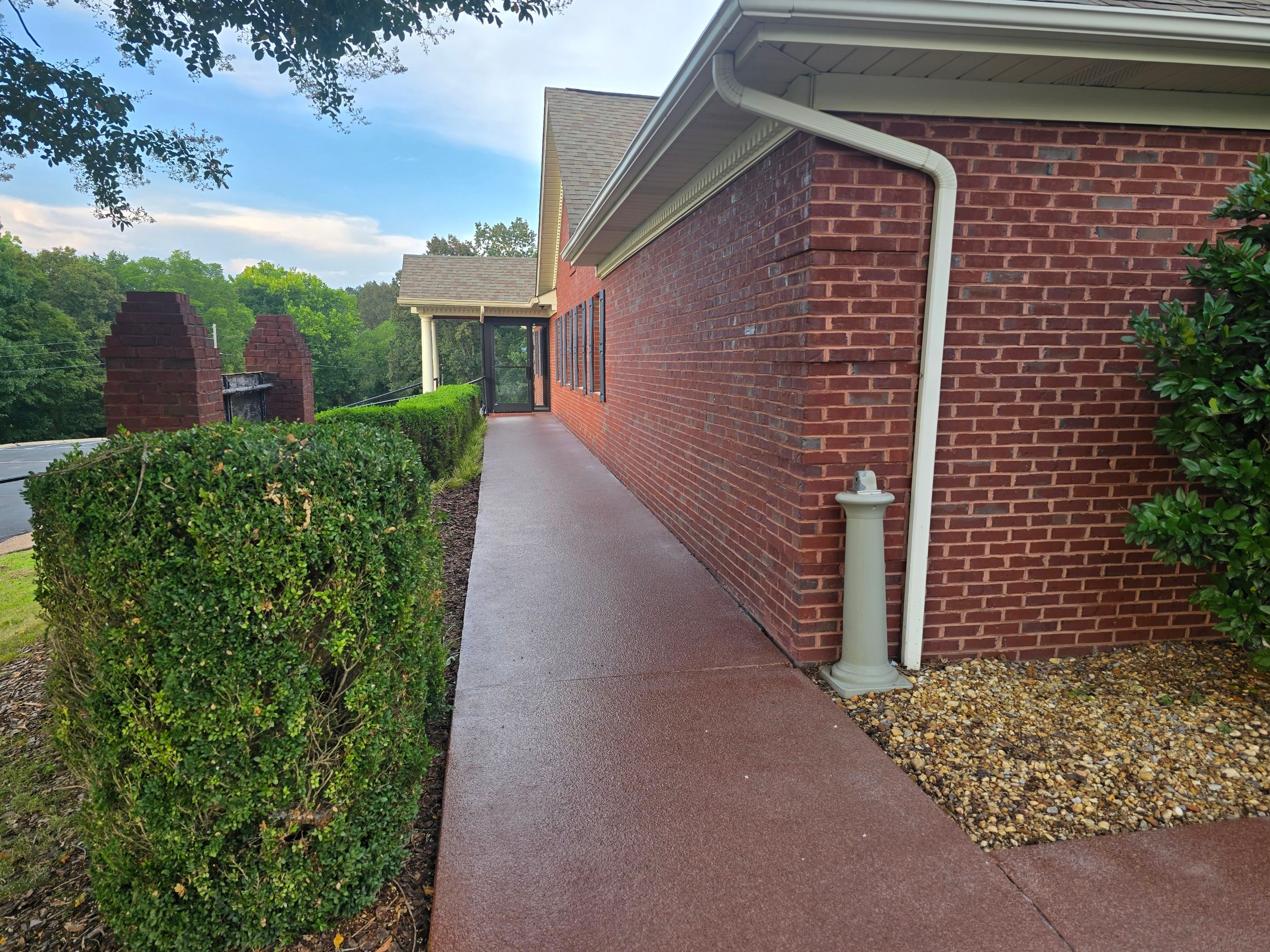 Front Porch and Sidewalk Using Redwood  by Elite Floor Solutions