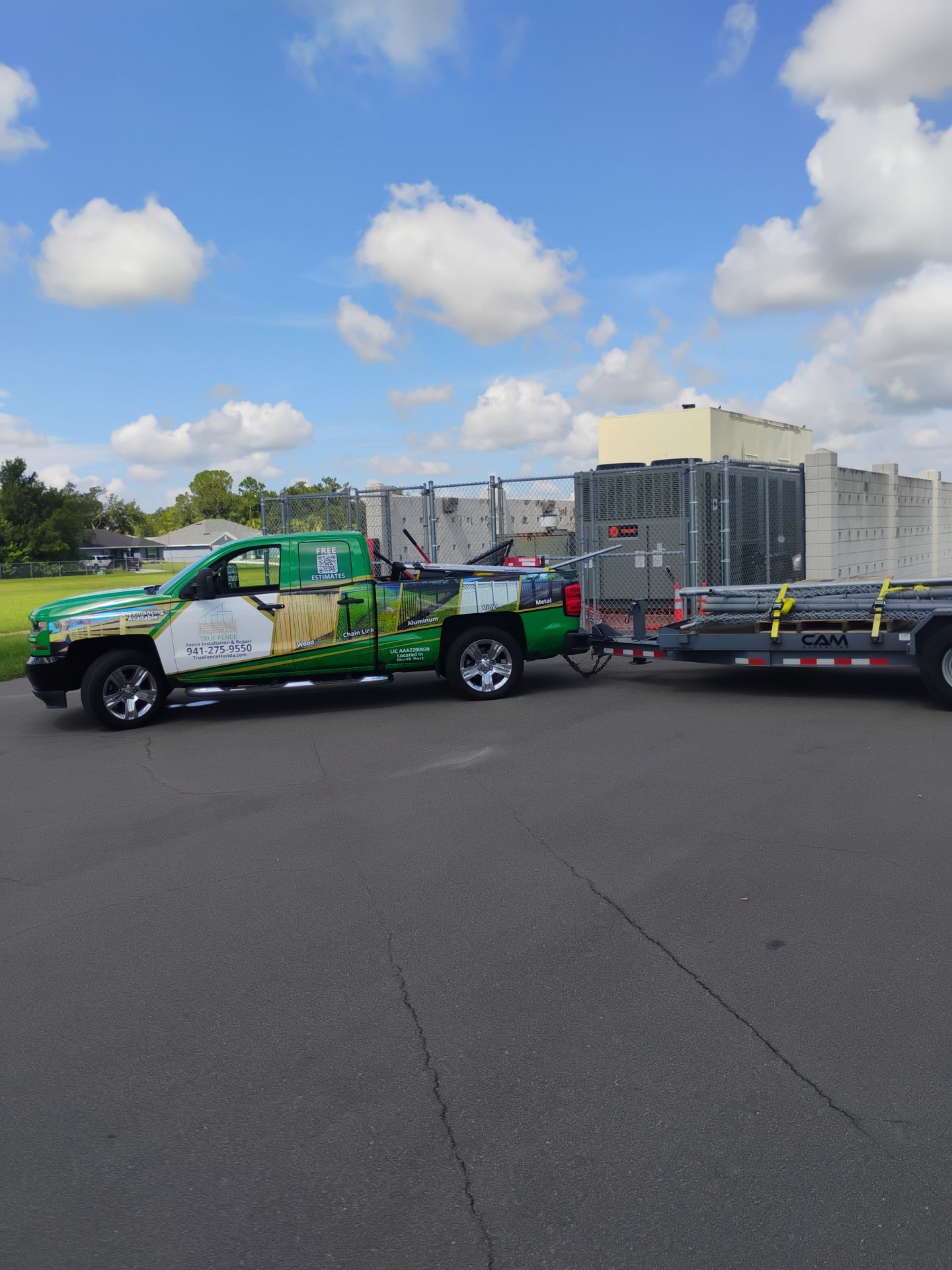 Secure Chain Link Equipment Enclosure Installation in North Port by True Fence LLC