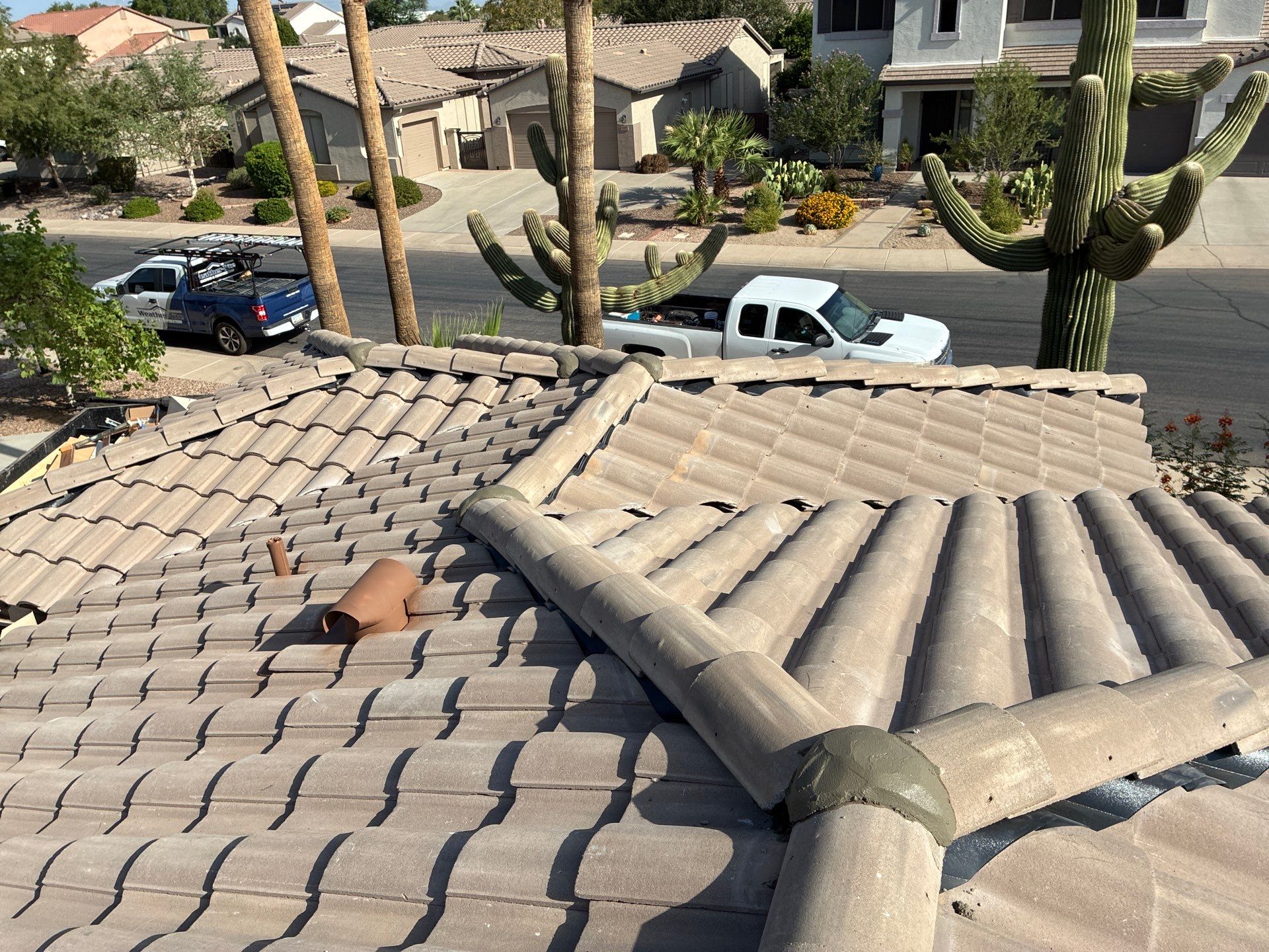 Tile Reset using Concrete Tiles in Chandler AZ by Weather-Tite Roofing