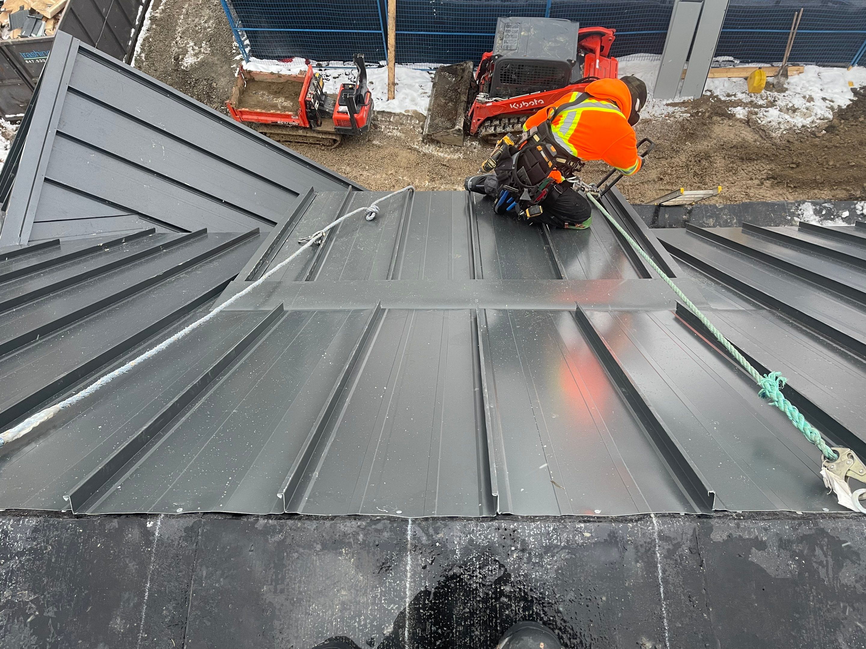 New Home Construction using 16" Standing Seam Panels by Jay Carter Roofing & Sheet Metal