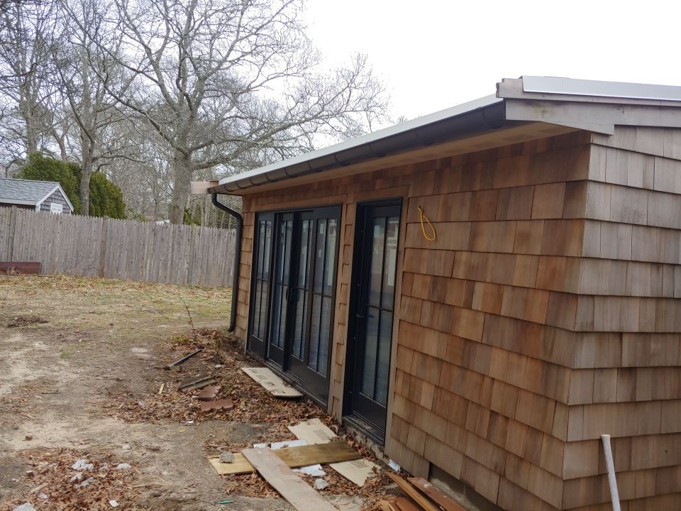 Gutter Installation using 6" Half Round Aluminum Gutter in Falmouth by Gutter Pro Enterprises