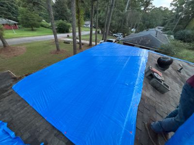 Emergency roof tarping 